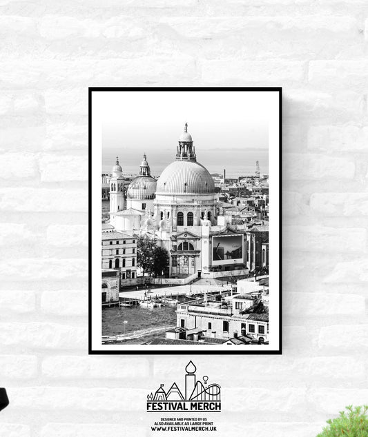 Venice Print Italy Travel Photography Venezia Italia Veneto region - Black and White - office home decor - A4 A3 A2 - Festival Merch