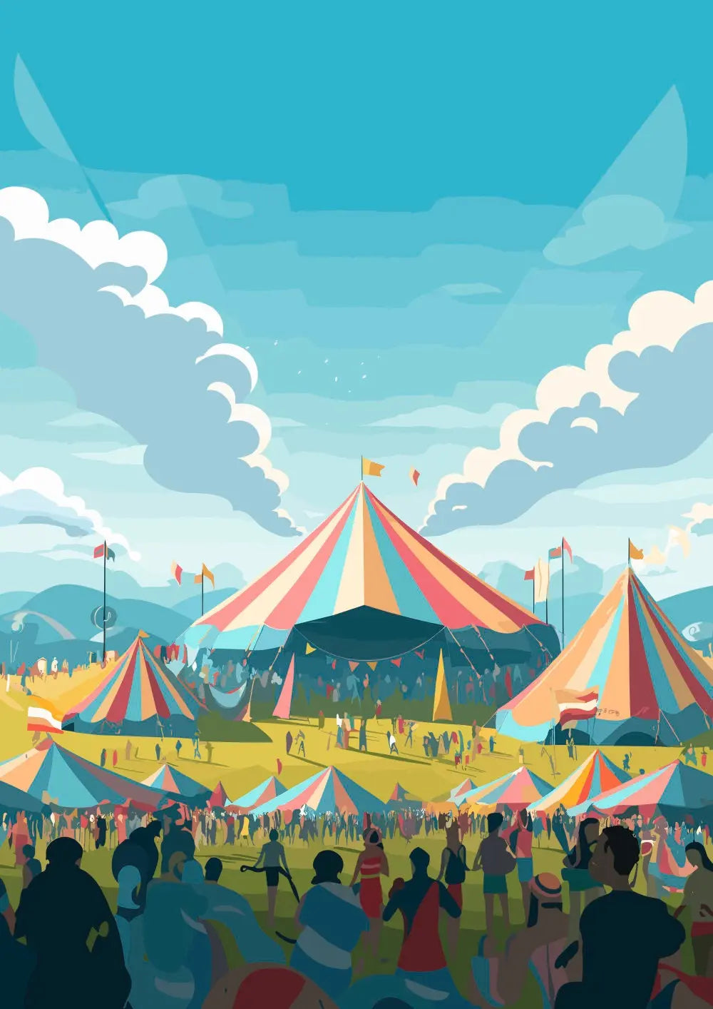 Personalisable Music Festival Print (Unofficial) - A4 A3 A2 - Music Festival Poster - Festival Merch