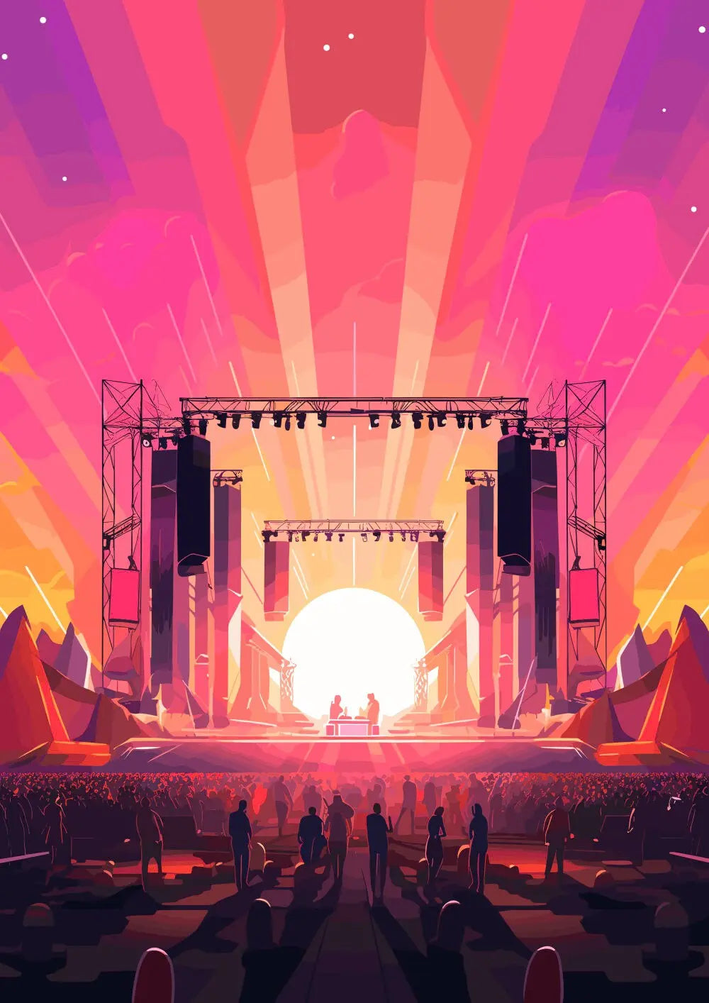Personalisable Music Festival Print (Unofficial) - A4 A3 A2 -Music Festival Poster - Festival Merch