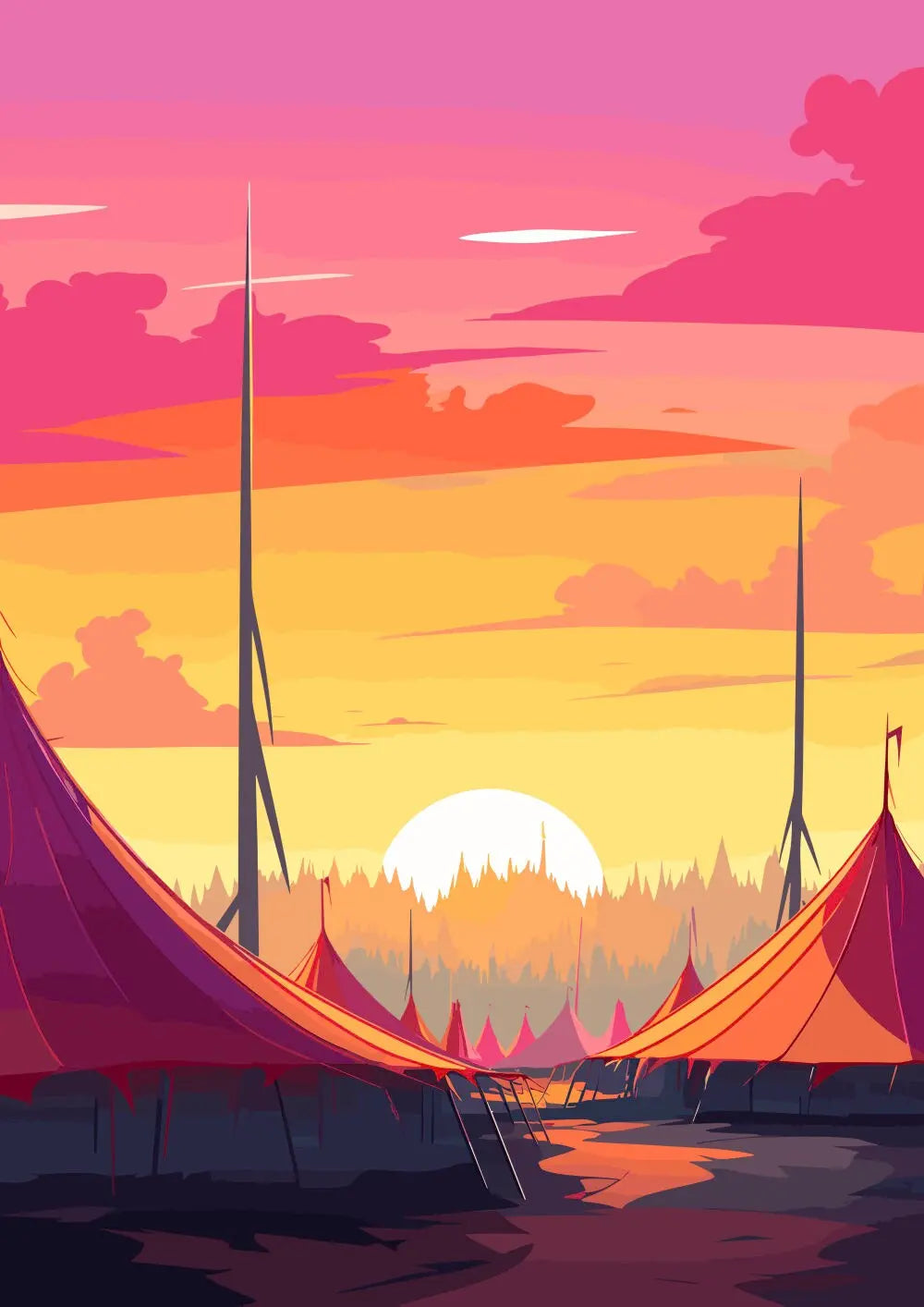 Personalisable Music Festival Print (Unofficial) - A4 A3 A2 - Music Festival Poster - Festival Merch