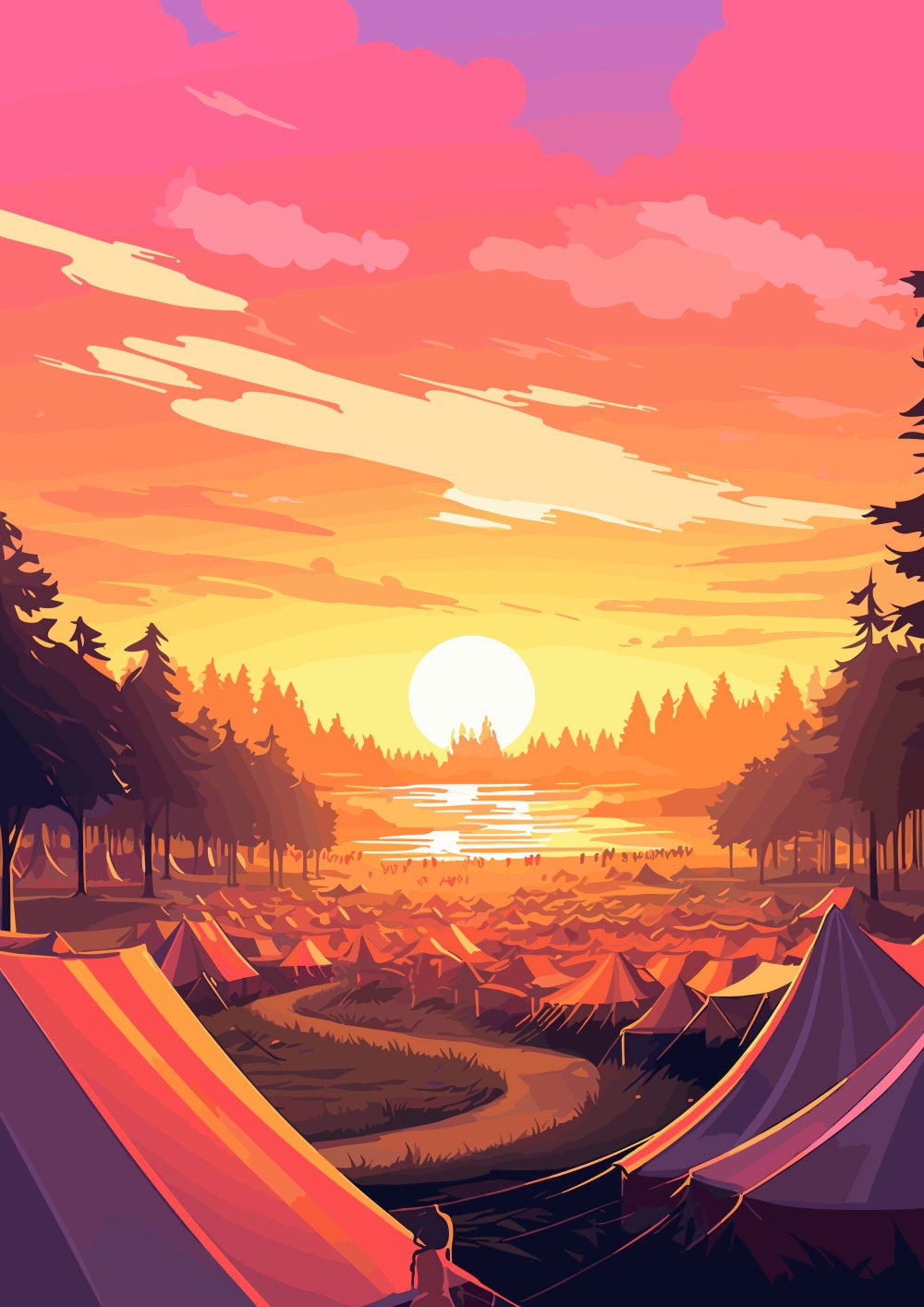 Personalisable Music Festival Print (Unofficial) - A4 A3 A2 - Music Festival Poster - Festival Merch