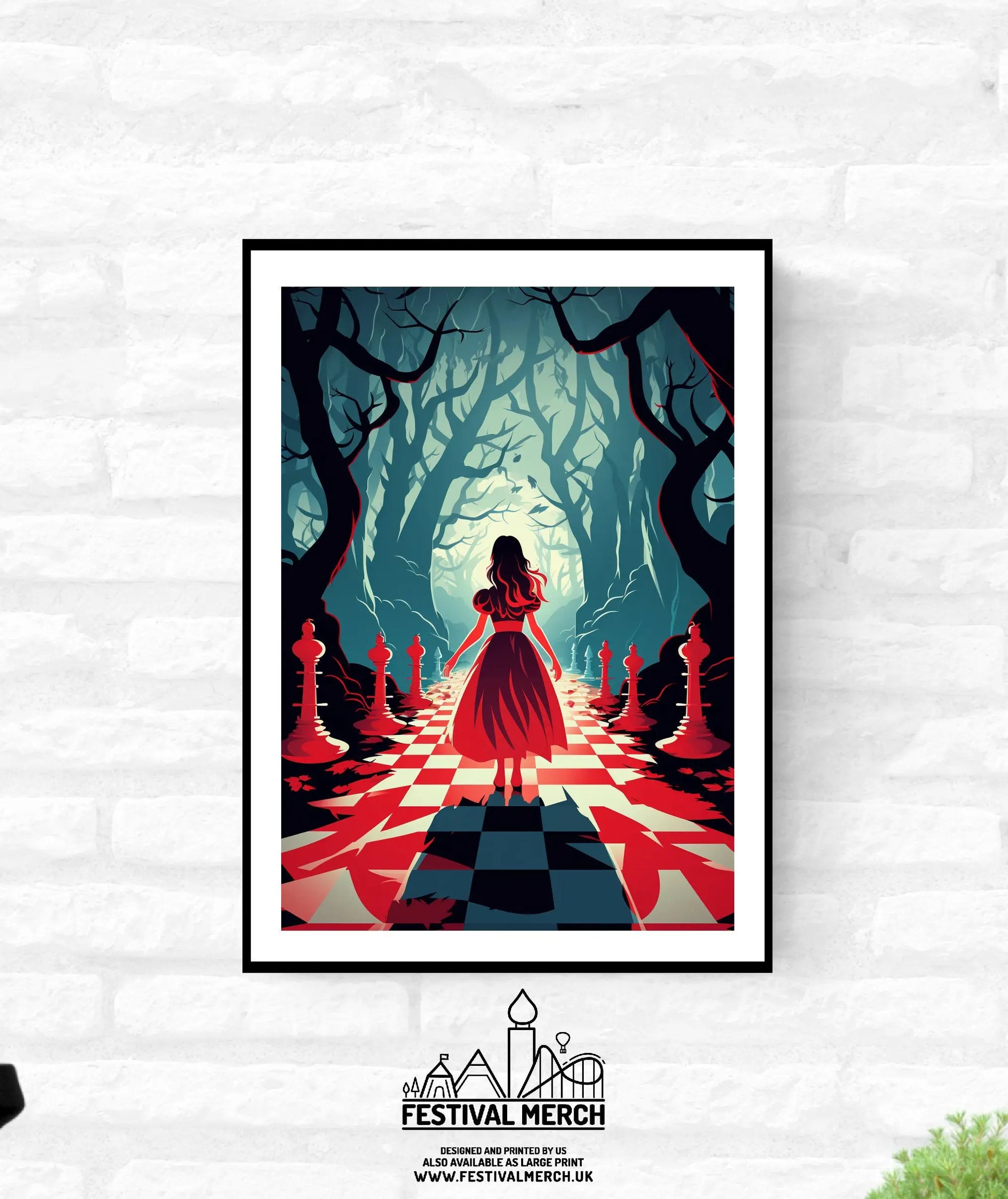 Alice in wonderland Wall Art Alice Adventures Movie Poster - Mad hatter Fairy tale into the rabbit hole print - A4 A3 A2 - Festival Merch