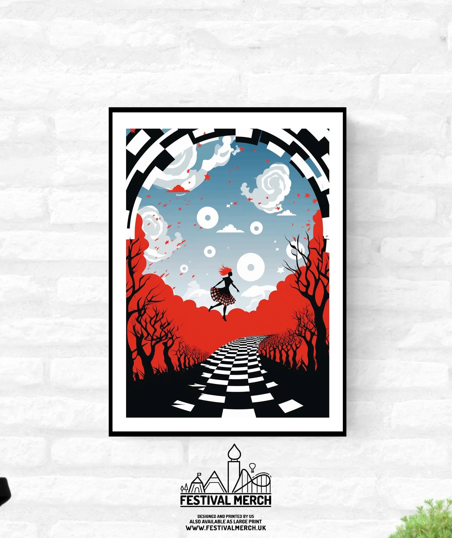 Alice in wonderland Wall Art Alice Adventures Movie Poster - Mad hatter Fairy tale into the rabbit hole print - A4 A3 A2 - Festival Merch
