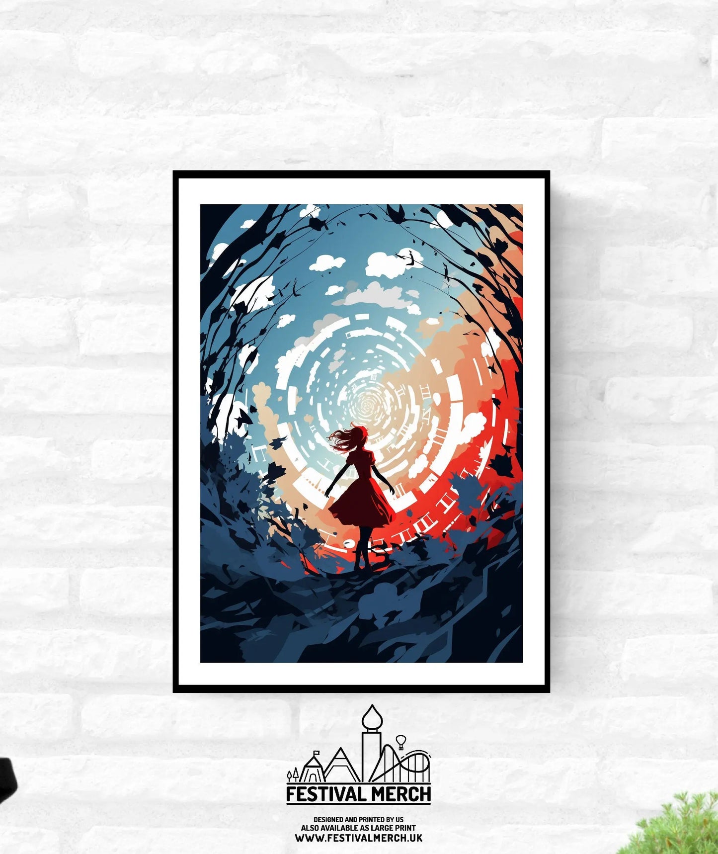 Alice in wonderland Wall Art Alice Adventures Movie Poster - Mad hatter Fairy tale into the rabbit hole print - A4 A3 A2 - Festival Merch