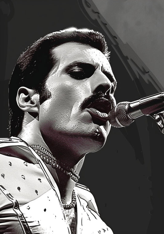 Freddie Mercury Art Famous Faces Music Movie Celebrity Wall Art Print - A4 A3 A2 - Festival Merch