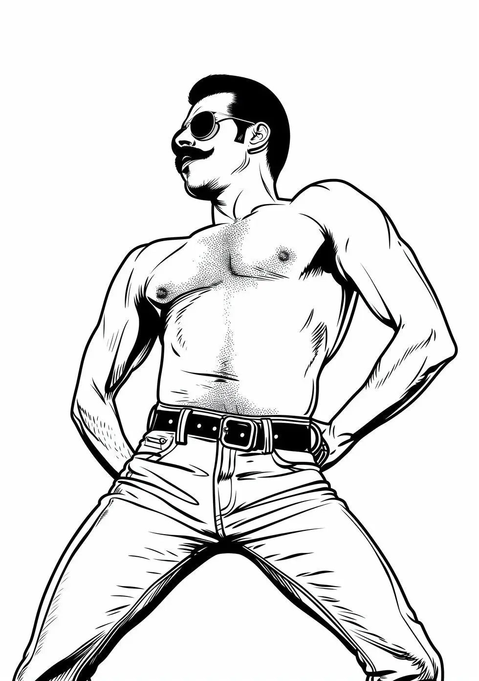 Freddie Mercury Art Famous Faces Music Musician Queen Celebrity Wall Art Print - A4 A3 A2 - Festival Merch