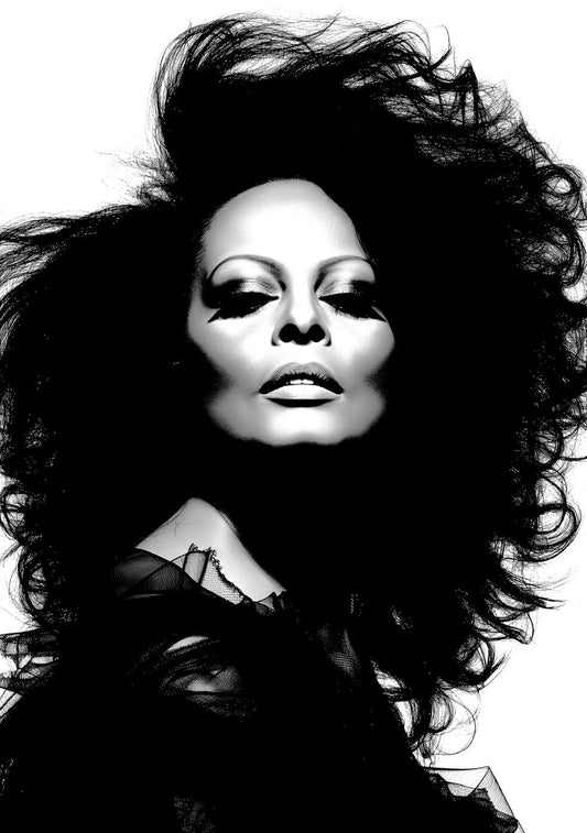 Diana Ross Art Famous Faces Music Musician Celebrity Wall Art Print - A4 A3 A2 - Festival Merch