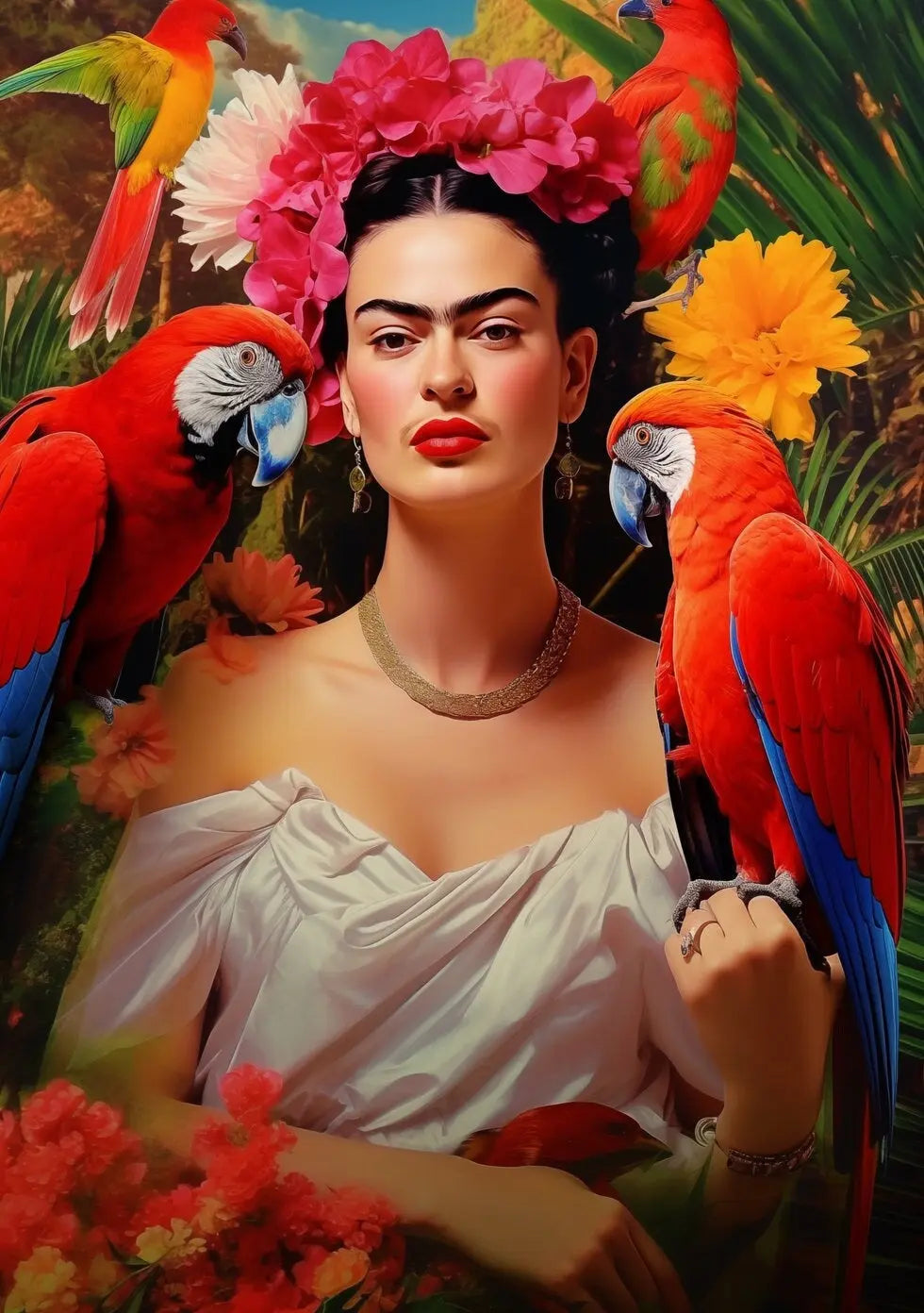 Frida Khalo Art Famous Faces Music Movie Celebrity Wall Art Print - A4 A3 A2 - Festival Merch