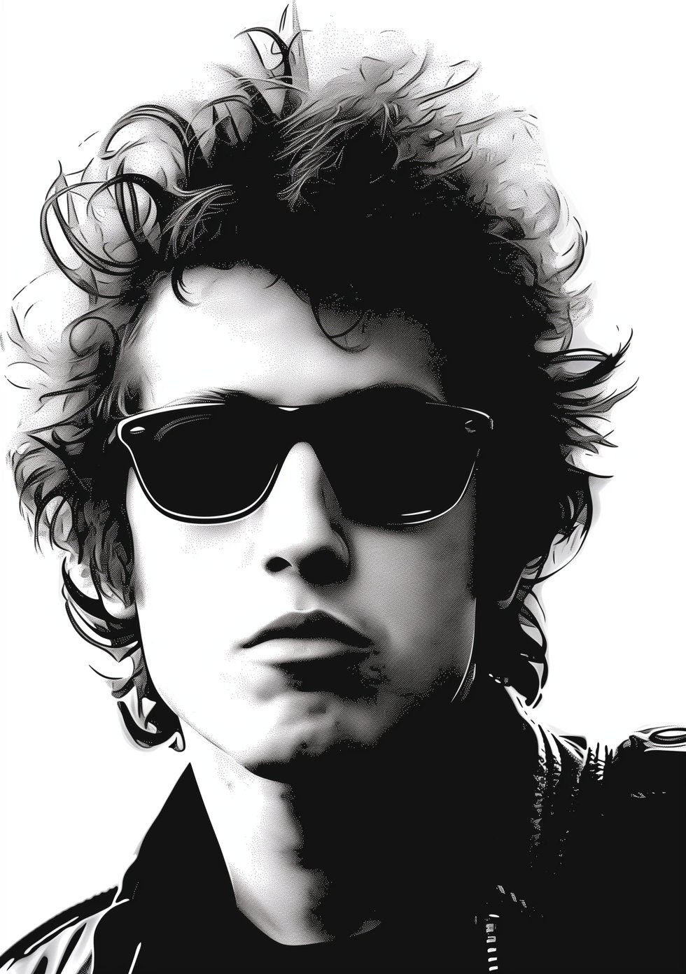 Bob Dylan Art Famous Faces Musician Music Celebrity Wall Art Print - A4 A3 A2 - Festival Merch
