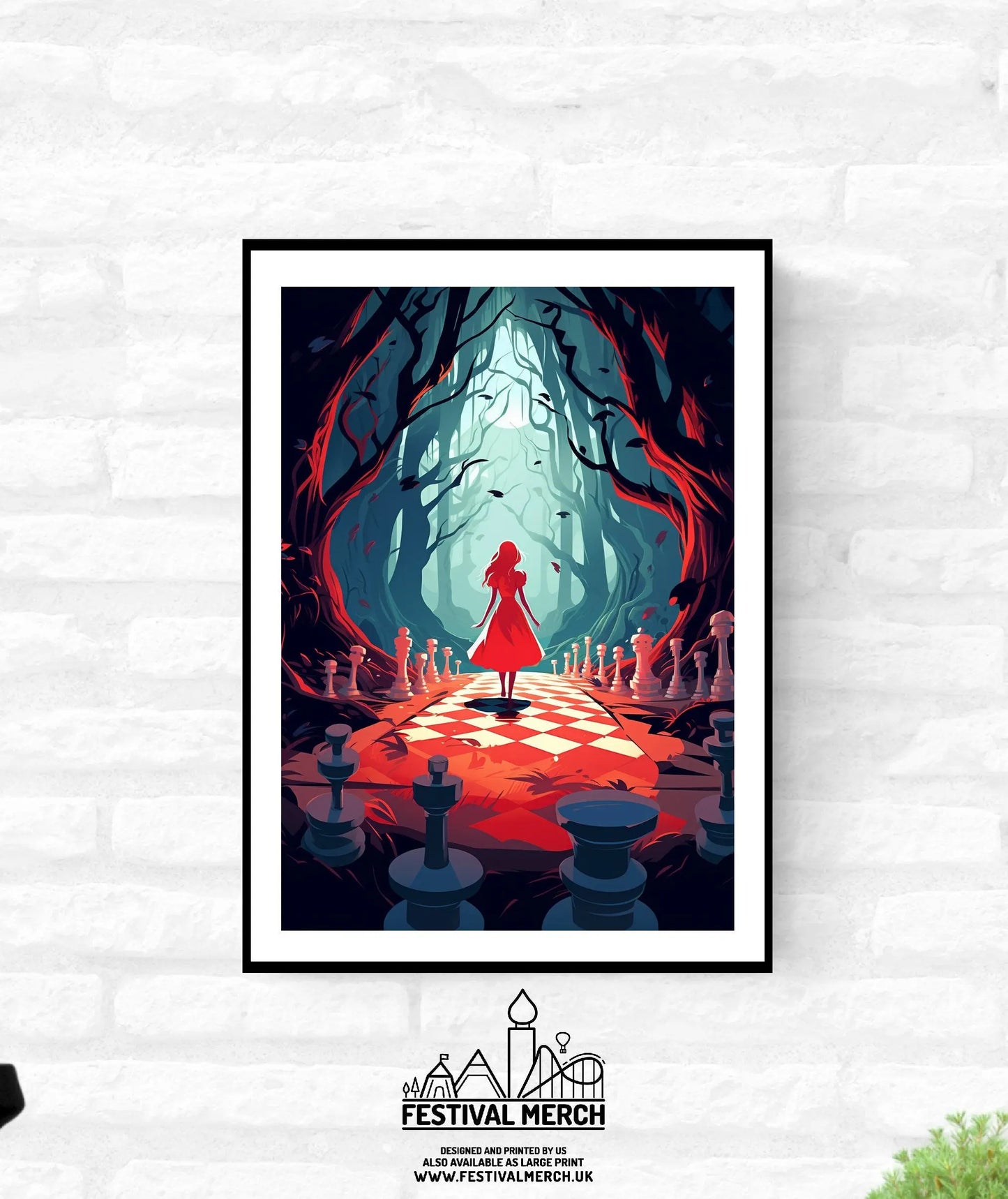 Alice in wonderland Wall Art Alice Adventures Movie Poster - Mad hatter Fairy tale into the rabbit hole print - A4 A3 A2 - Festival Merch