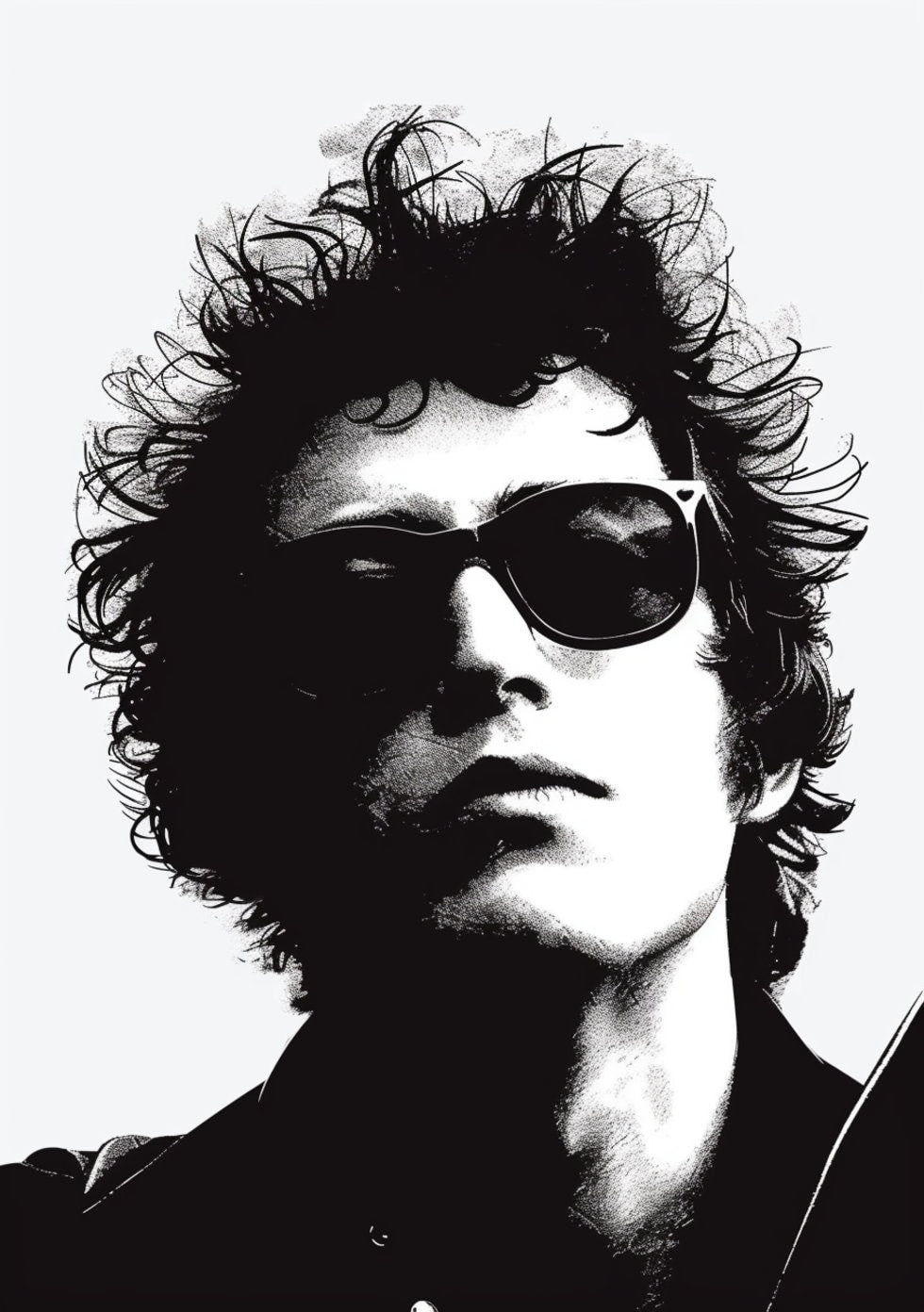 Bob Dylan Art Famous Faces Musician Music Celebrity Wall Art Print - A4 A3 A2 - Festival Merch