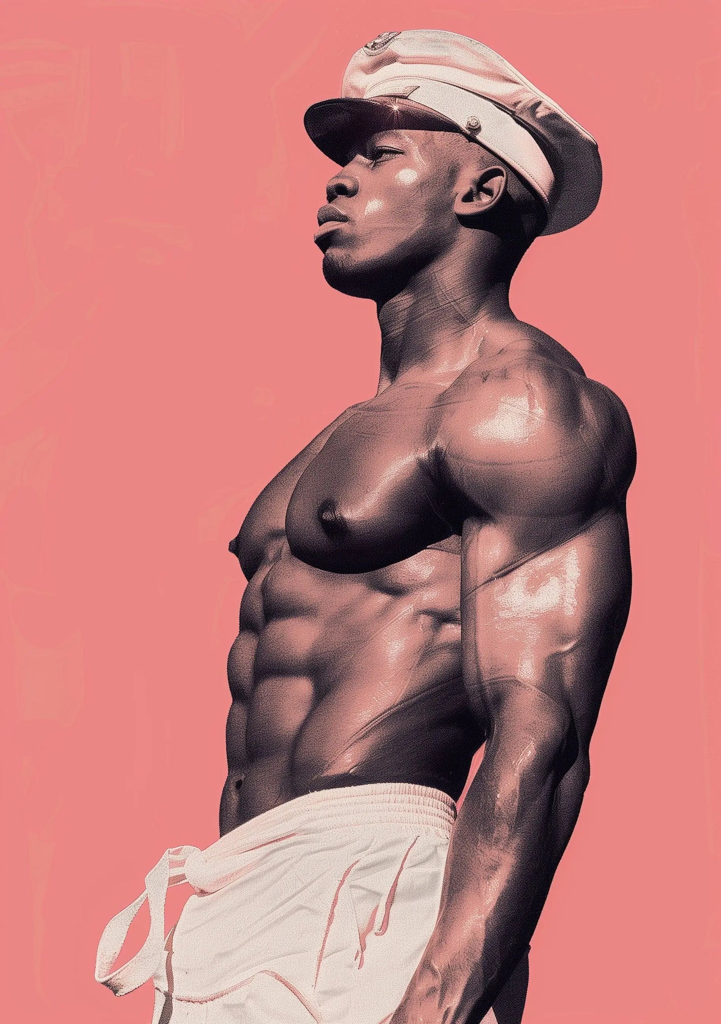 Le Male - Vintage French sailor - Pink male Print Fashion Artwork - A4 A3 A2 - Festival Merch
