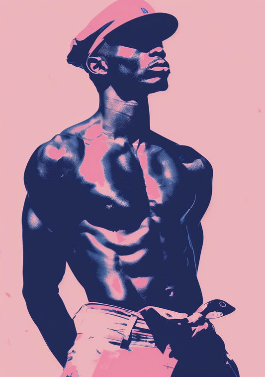 Le Male - Vintage French sailor - Pink male Print Fashion Artwork - A4 A3 A2 - Festival Merch