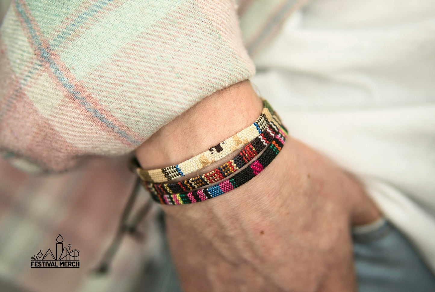 Bracelet Set - Adjustable Surfer Bracelet Colourful Bohemian - Handmade Music Festival Outfit Summer Boho Vintage Nepal Style Anklet surf