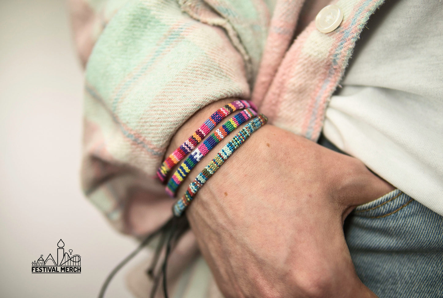 Bracelet Set - Adjustable Surfer Bracelet Colourful Quality Bohemian - Handmade Music Festival Outfit Summer Boho Vintage Nepal Style surf