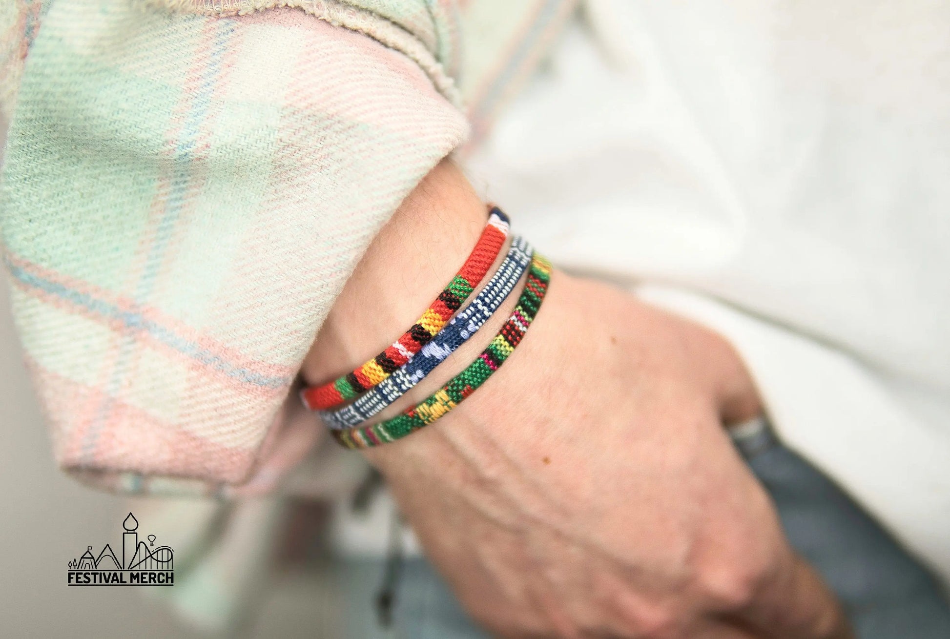Bracelet Set - Adjustable Surfer Bracelet Colourful Bohemian - Handmade Music Festival Outfit Summer Boho Vintage Nepal Style Anklet surf