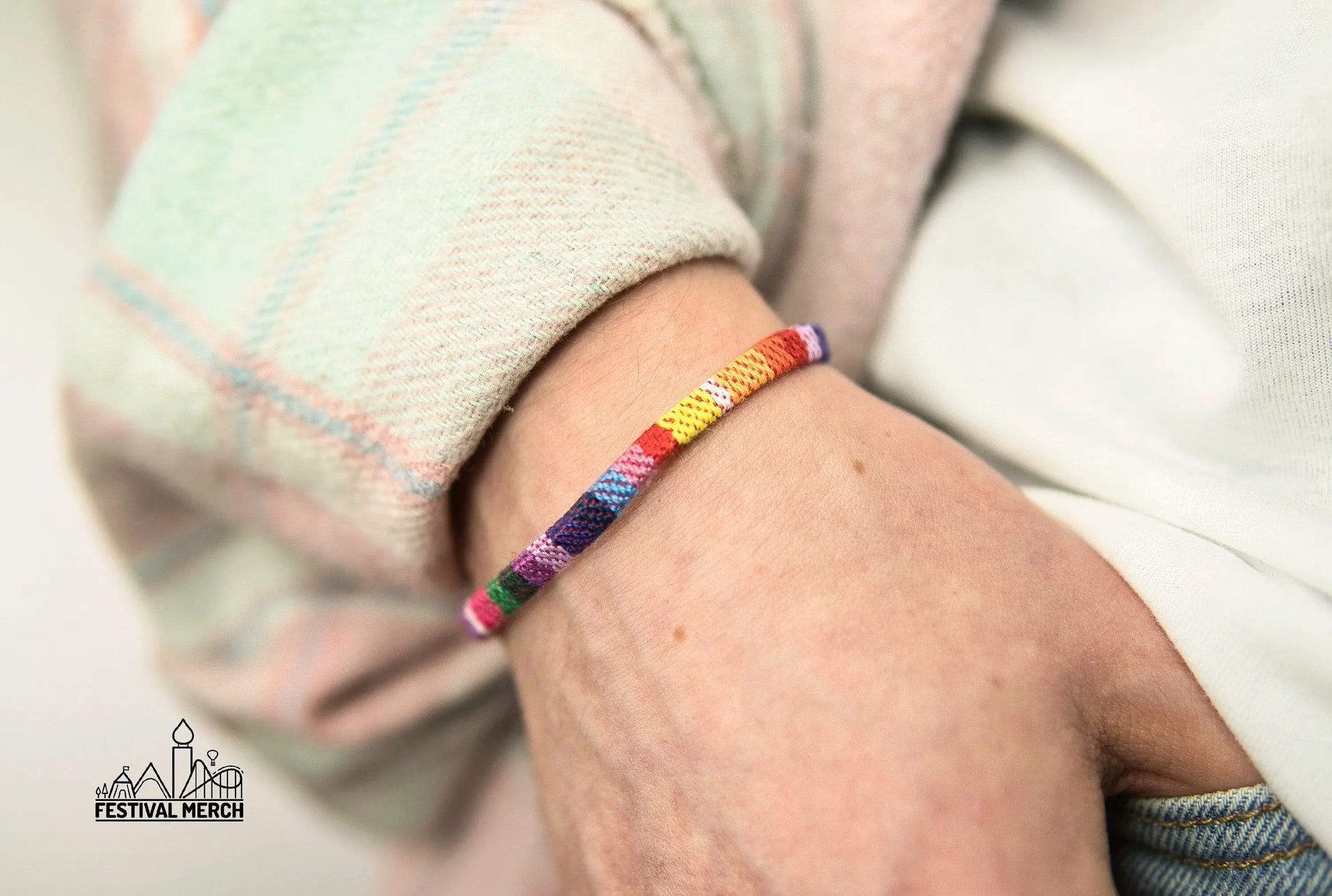 Adjustable Surfer Bracelet Colourful Premium Quality Bohemian - Handmade Rainbow Flag Pride gift Summer Boho Vintage Nepal Style Anklet surf