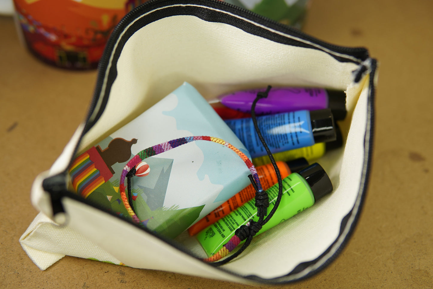 Vintage Style Canvas bag | Pencil case | Music Festival Toiletry Travel Bag - Music Festival inspired