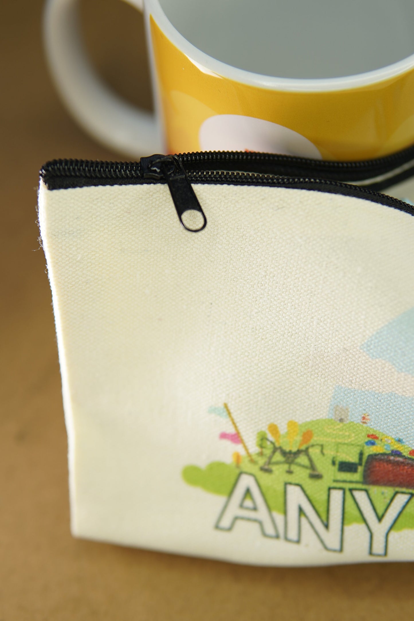 Vintage Style Canvas bag | Pencil case | Music Festival Toiletry Travel Bag - Music Festival inspired