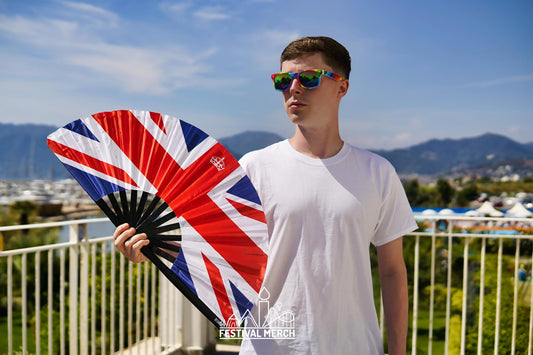Clack Fan - Union Jack Flag 60cm - LARGE - UK Flag British Flag - eurovision 2024 United Kingdom malmo Sweden loreen olly alexander