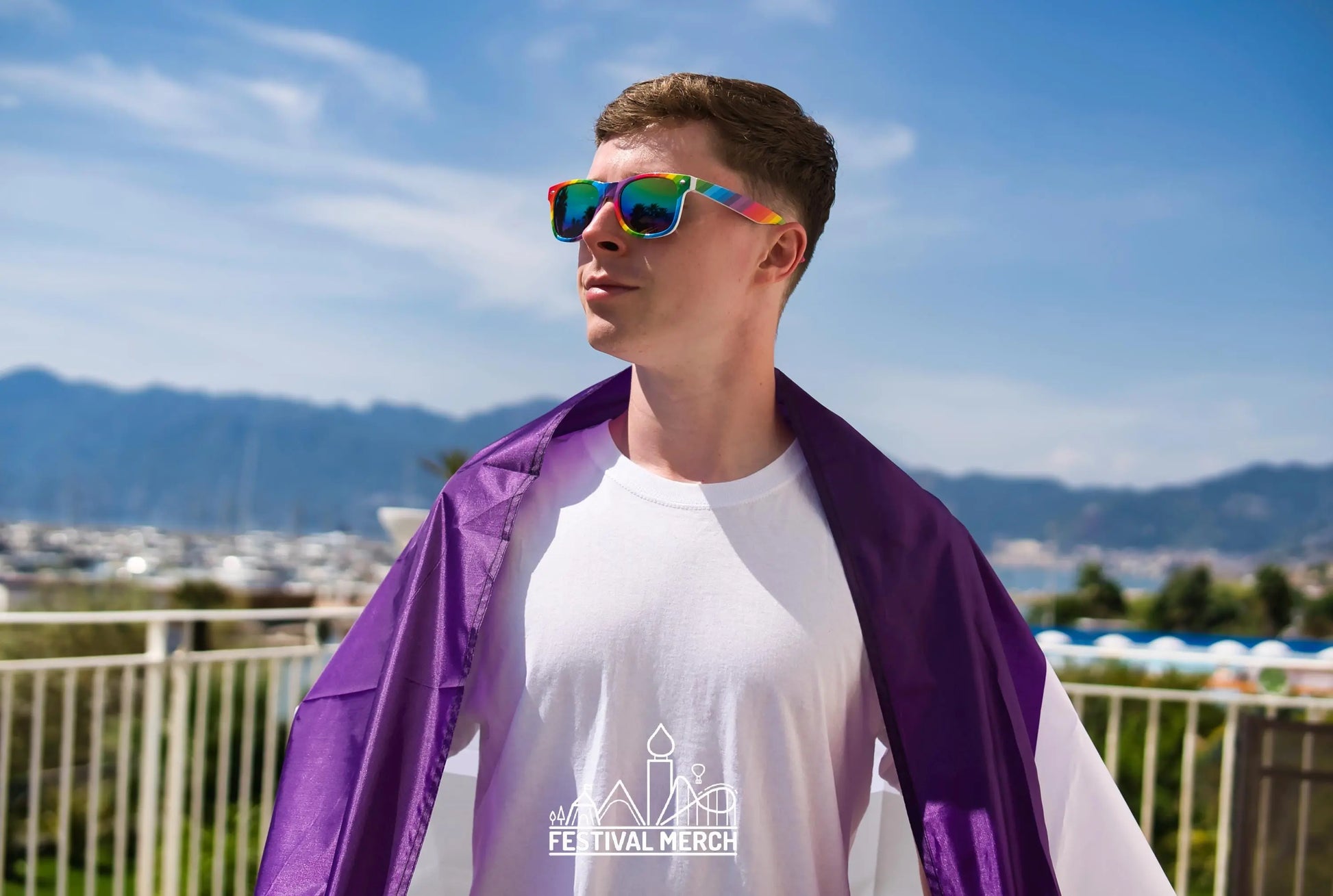 Asexual Flag Large LGBT - 5ft by 3FT Pride Ace Asexuality Gay Lesbian Bi Trans Rainbow parade music festival party - Festival Merch