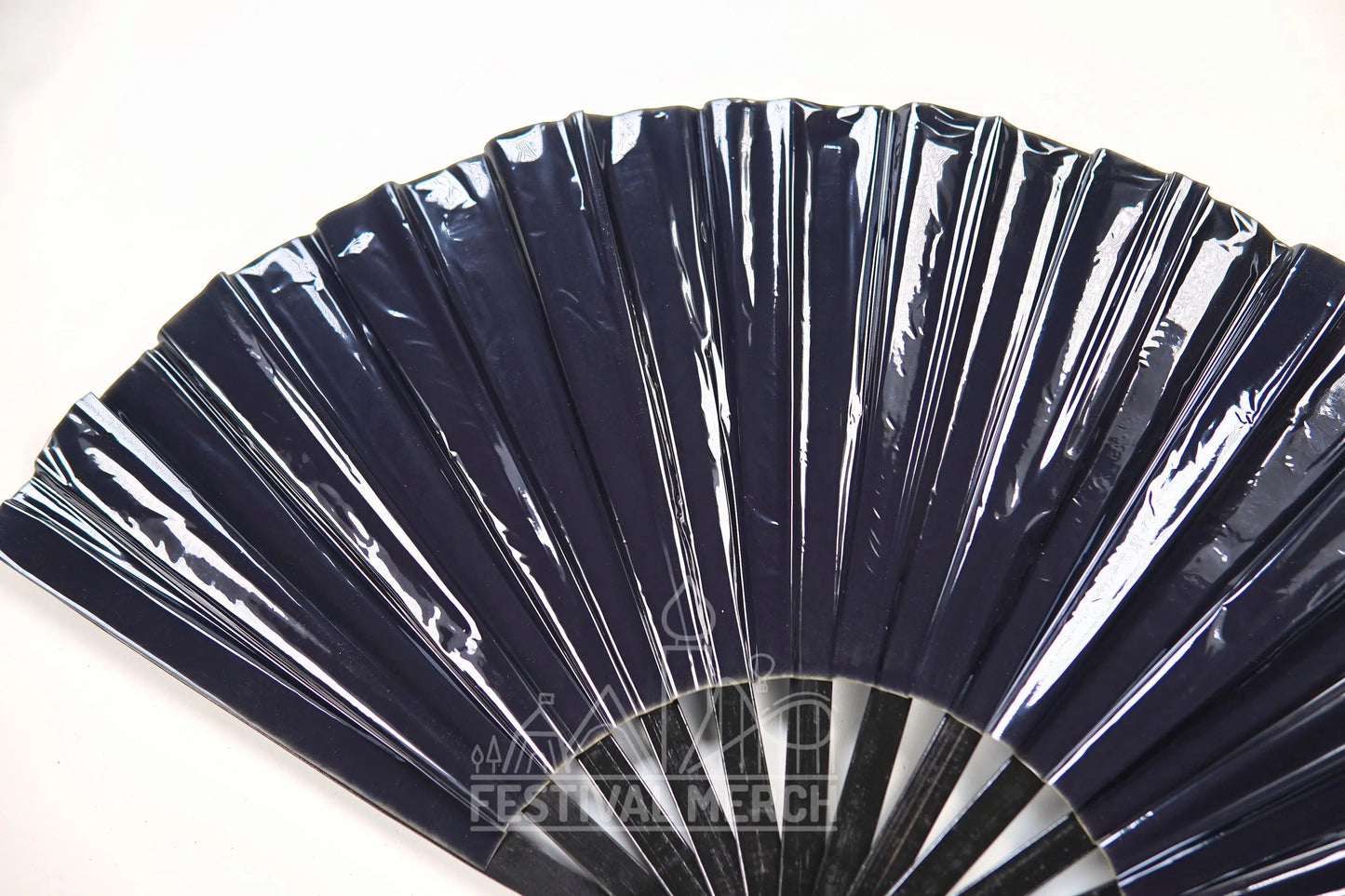 Iridescent Hand Fan XL Bamboo Festival Merch Vinyl Shimmer Clack Fan EDM Rave accessories Pride Festival Holographic Ibiza Holiday