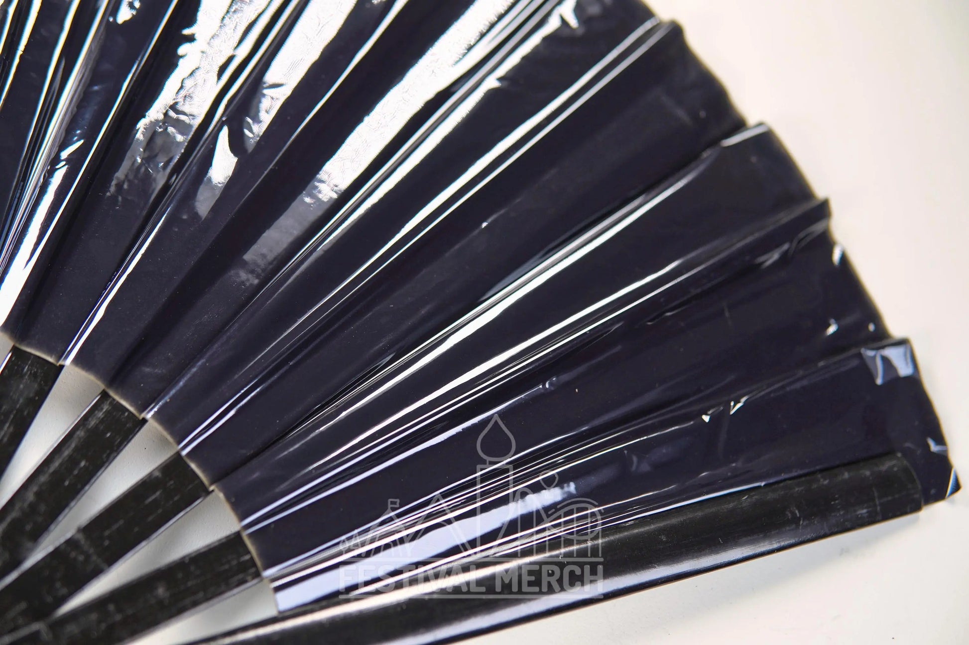 Iridescent Hand Fan XL Bamboo Festival Merch Vinyl Shimmer Clack Fan EDM Rave accessories Pride Festival Holographic Ibiza Holiday