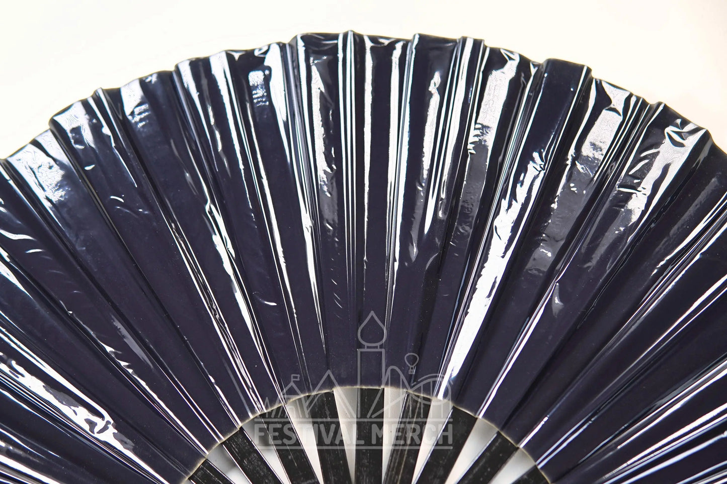 Iridescent Hand Fan XL Bamboo Festival Merch Vinyl Shimmer Clack Fan EDM Rave accessories Pride Festival Holographic Ibiza Holiday