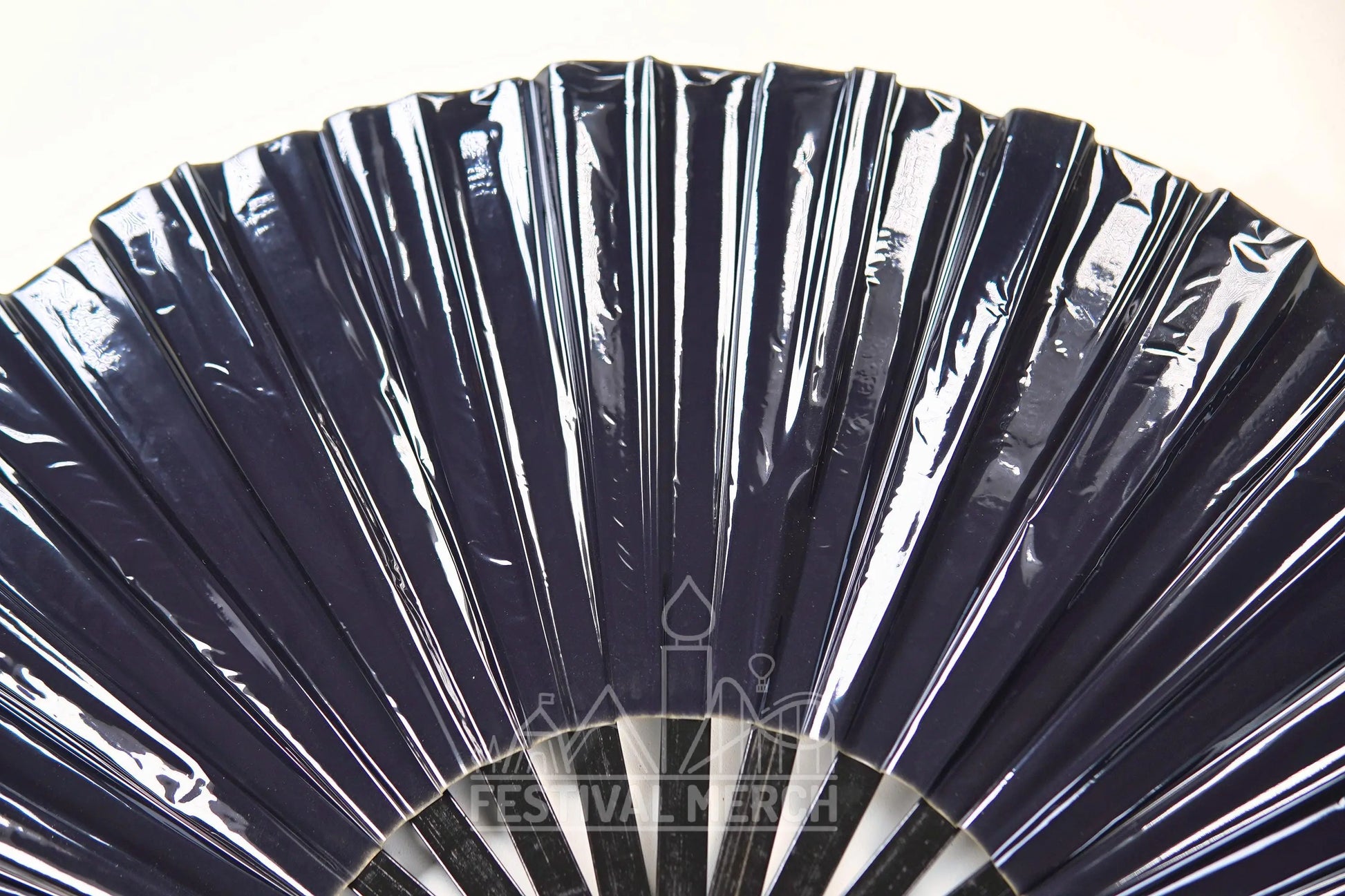 Iridescent Hand Fan XL Bamboo Festival Merch Vinyl Shimmer Clack Fan EDM Rave accessories Pride Festival Holographic Ibiza Holiday