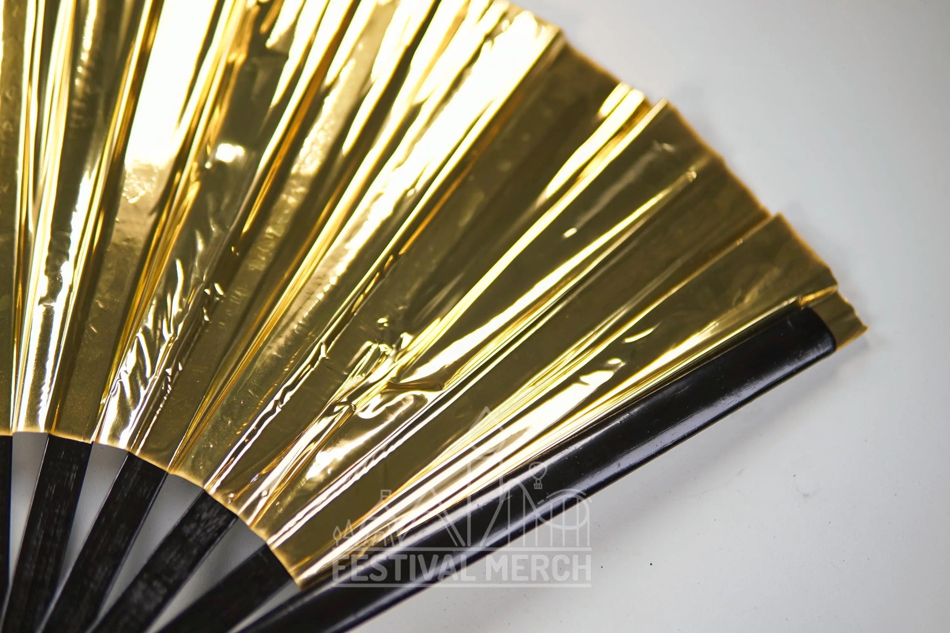 Iridescent Hand Fan XL Bamboo Festival Merch Vinyl Shimmer Clack Fan EDM Rave accessories Pride Festival Holographic Ibiza Holiday