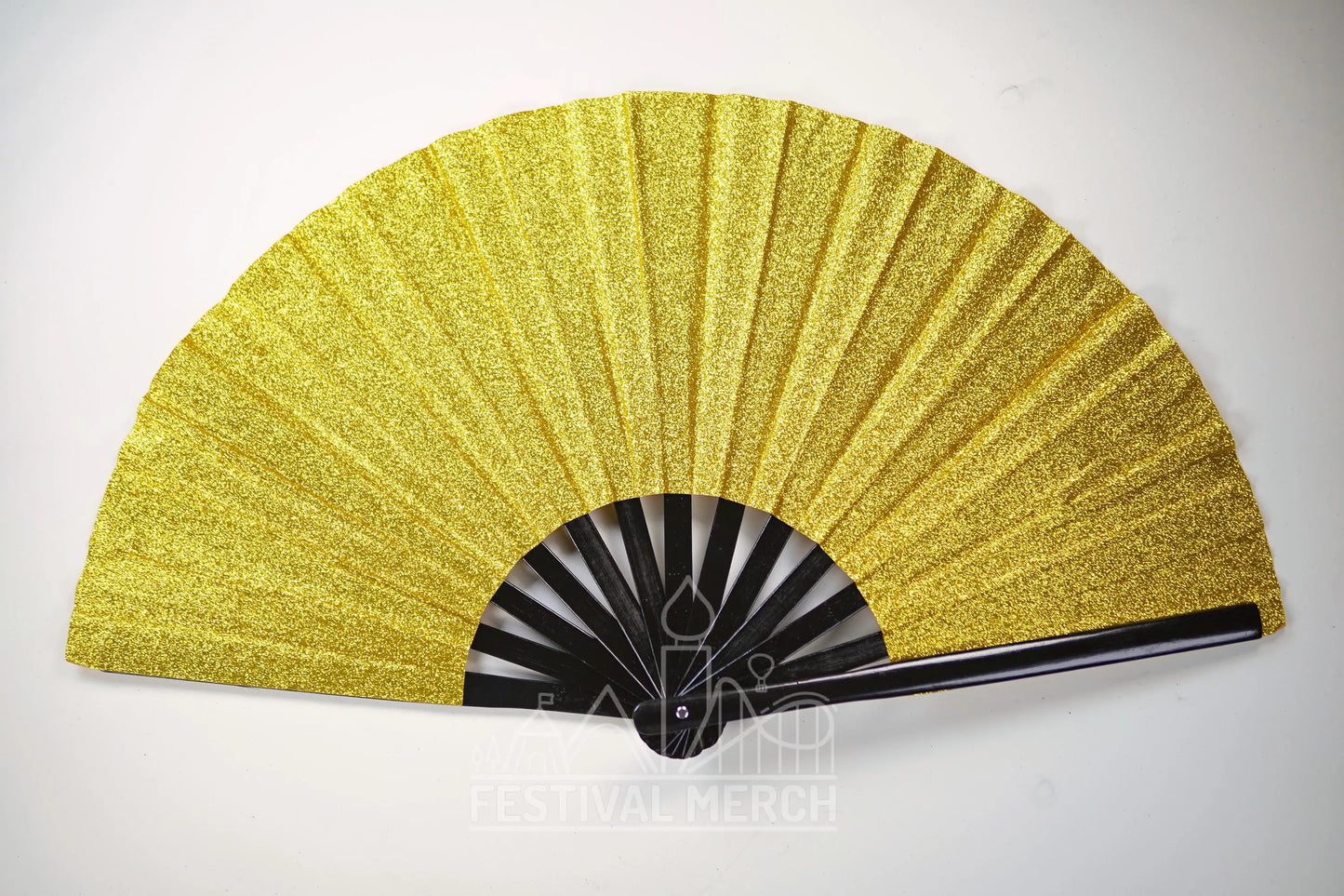 Iridescent Hand Fan XL Bamboo Festival Merch Vinyl Shimmer Clack Fan EDM Rave accessories Pride Festival Holographic Ibiza Holiday