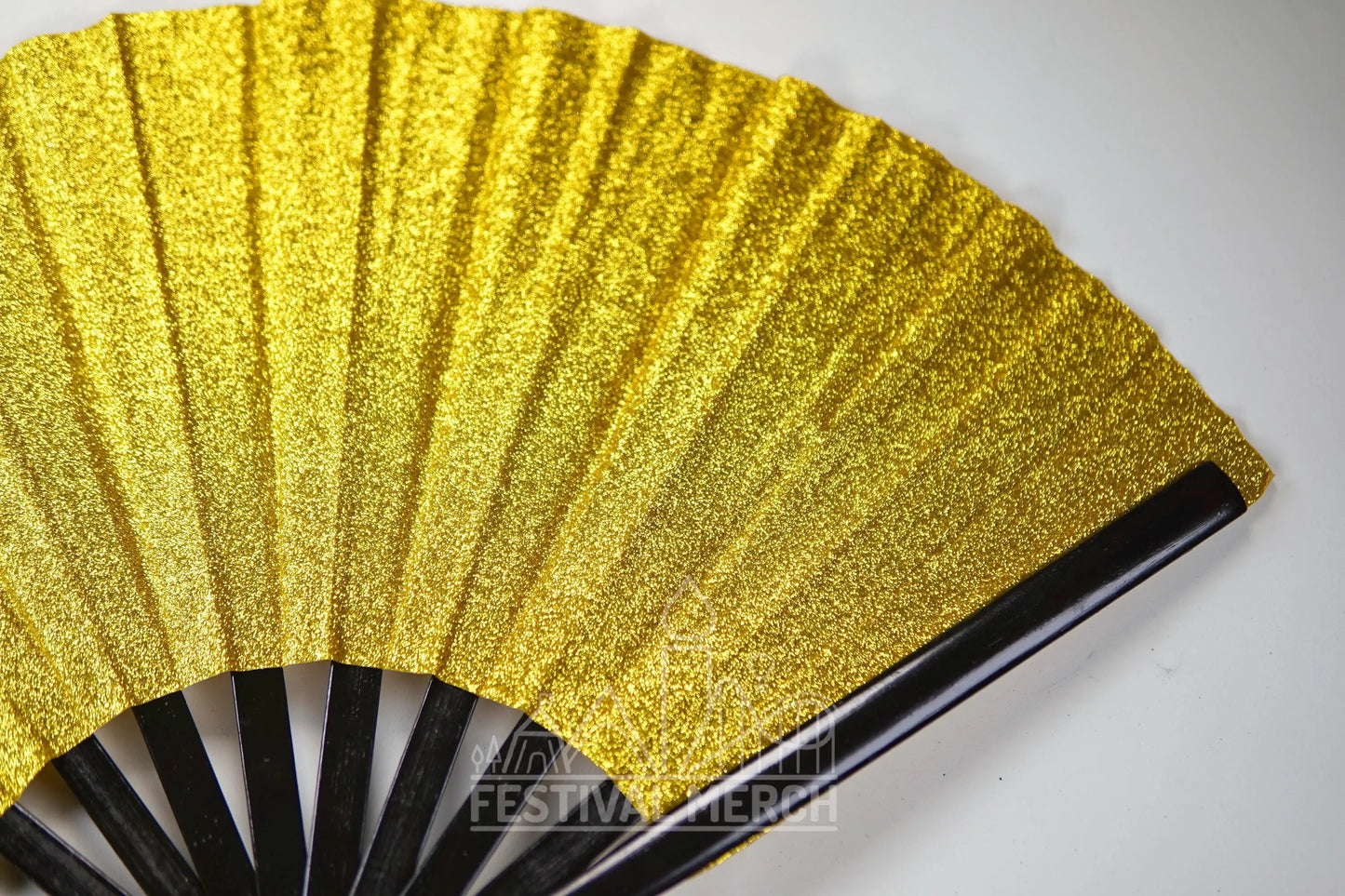 Iridescent Hand Fan XL Bamboo Festival Merch Vinyl Shimmer Clack Fan EDM Rave accessories Pride Festival Holographic Ibiza Holiday