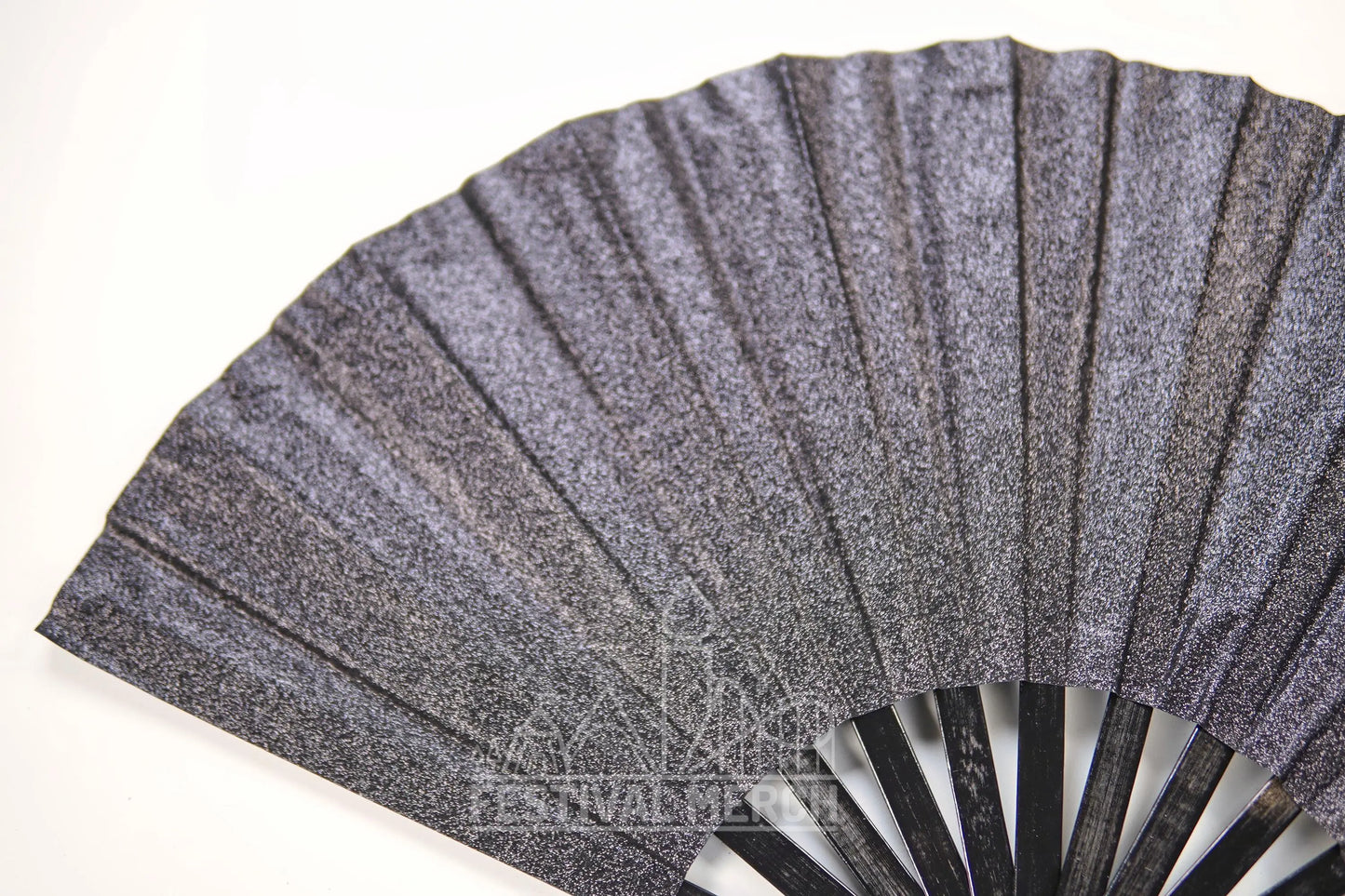 Iridescent Hand Fan XL Bamboo Festival Merch Vinyl Shimmer Clack Fan EDM Rave accessories Pride Festival Holographic Ibiza Holiday