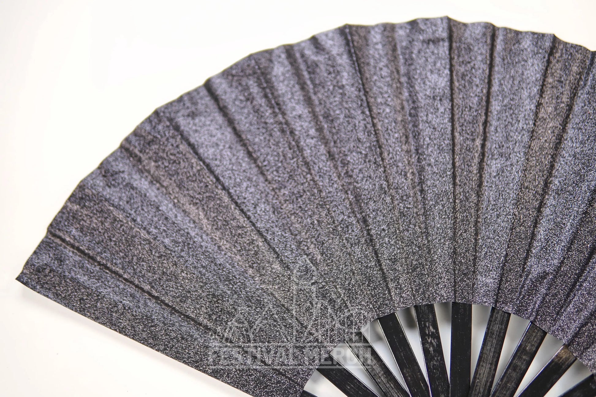 Iridescent Hand Fan XL Bamboo Festival Merch Vinyl Shimmer Clack Fan EDM Rave accessories Pride Festival Holographic Ibiza Holiday