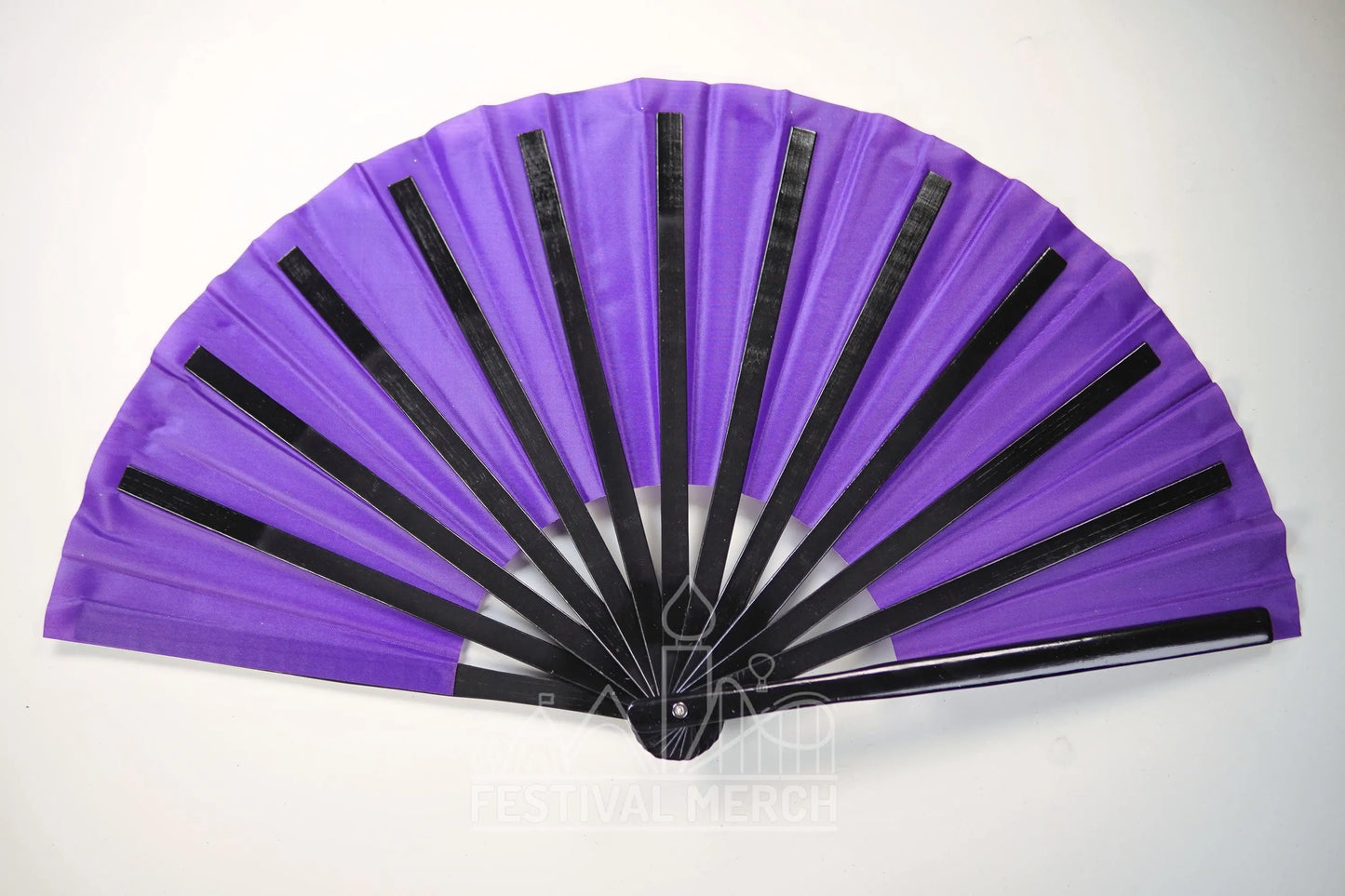 Iridescent Hand Fan XL Bamboo Festival Merch Vinyl Shimmer Clack Fan EDM Rave accessories Pride Festival Holographic Ibiza Holiday