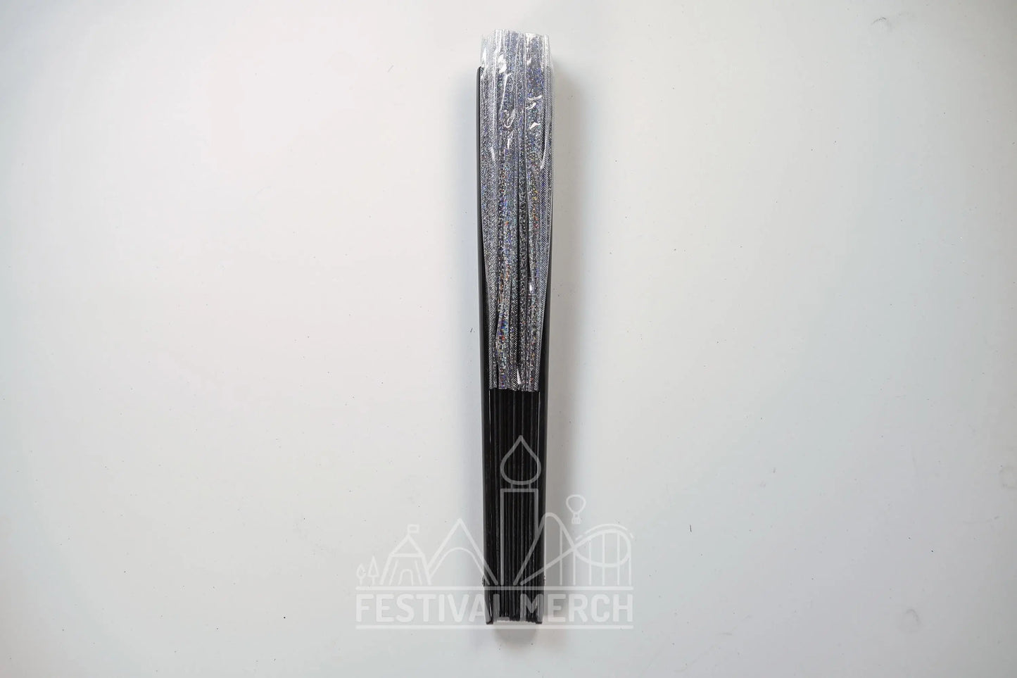 Iridescent Hand Fan XL Bamboo Festival Merch Vinyl Shimmer Clack Fan EDM Rave accessories Pride Festival Holographic Ibiza Holiday