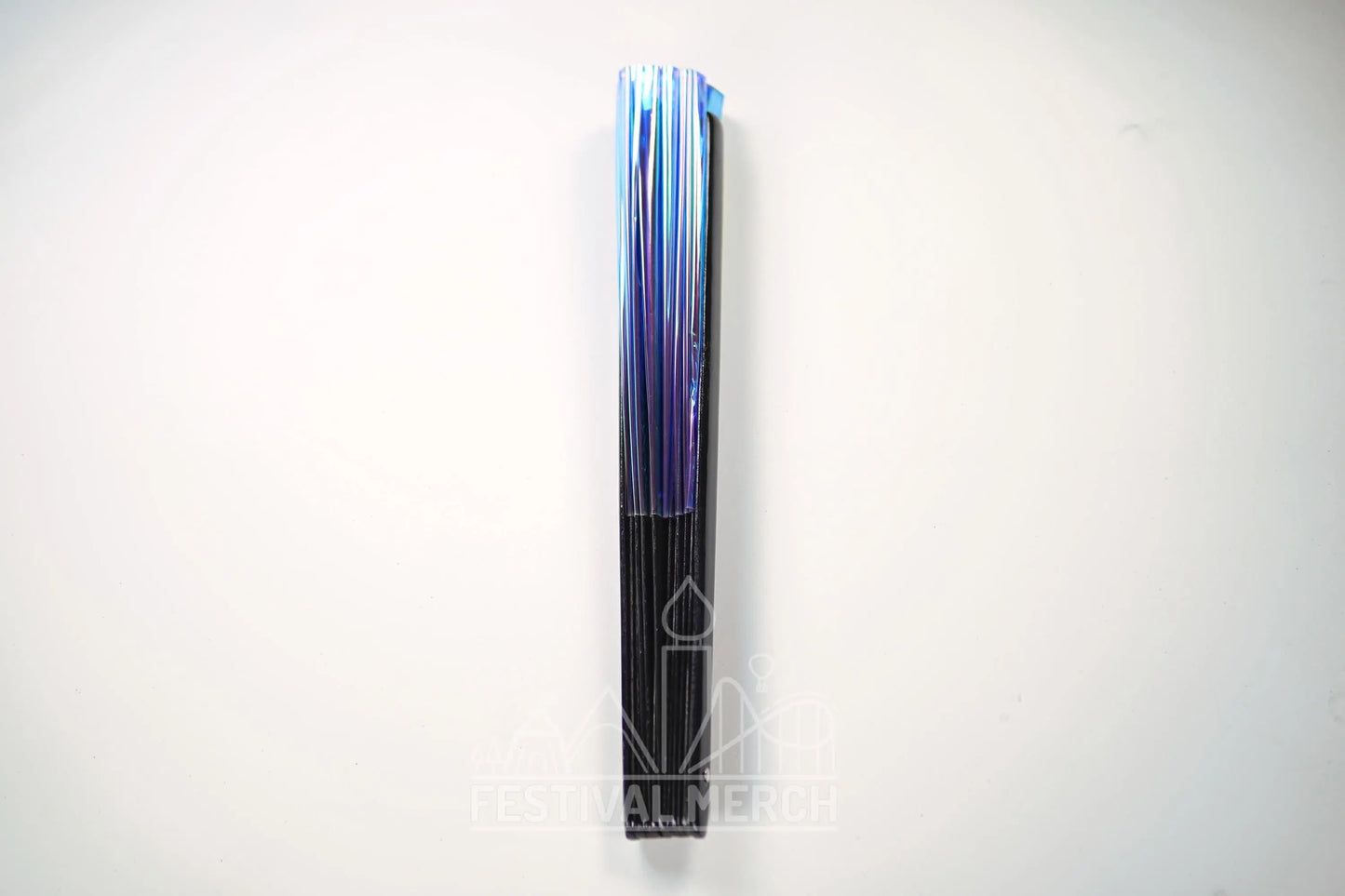 Iridescent Hand Fan XL Bamboo Festival Merch Vinyl Shimmer Clack Fan EDM Rave accessories Pride Festival Holographic Ibiza Holiday