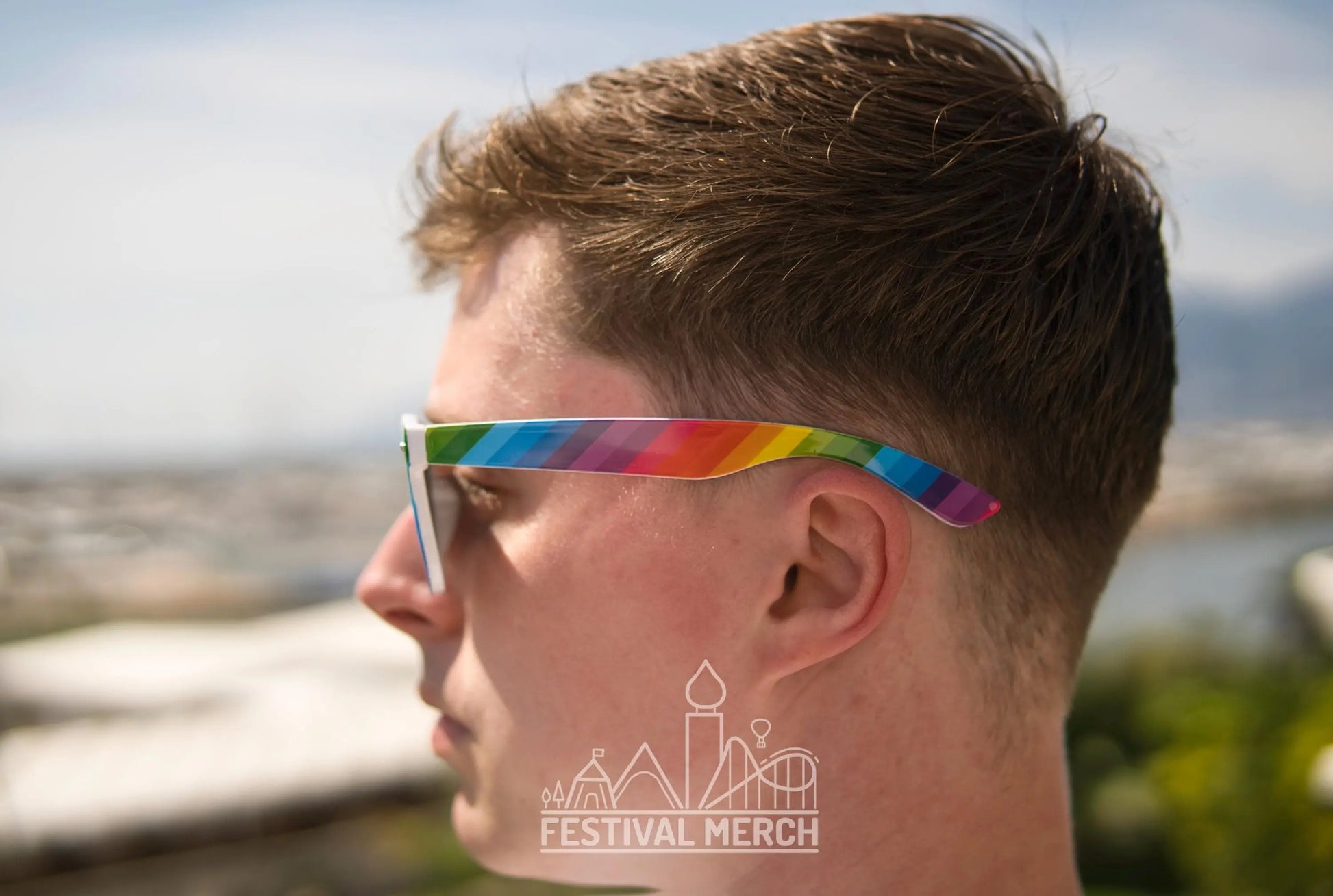 Rainbow Sunglasses | Unisex/ Non Gender | Pride LGBT Rainbow Flag | Holiday / Festival Glasses