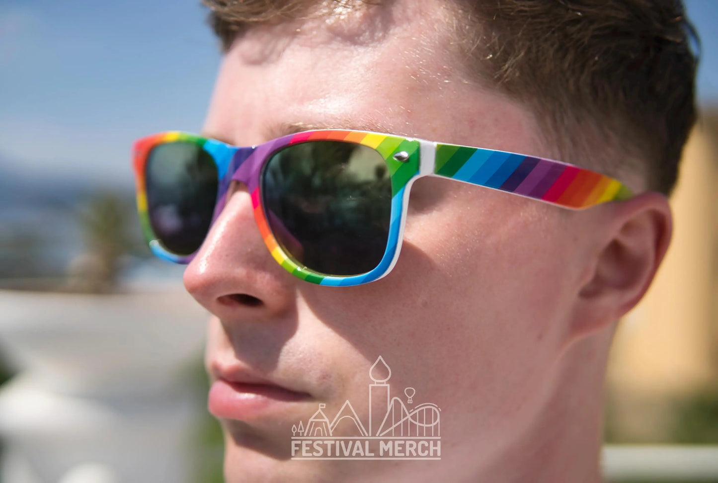 Rainbow Sunglasses | Unisex/ Non Gender | Pride LGBT Rainbow Flag | Holiday / Festival Glasses