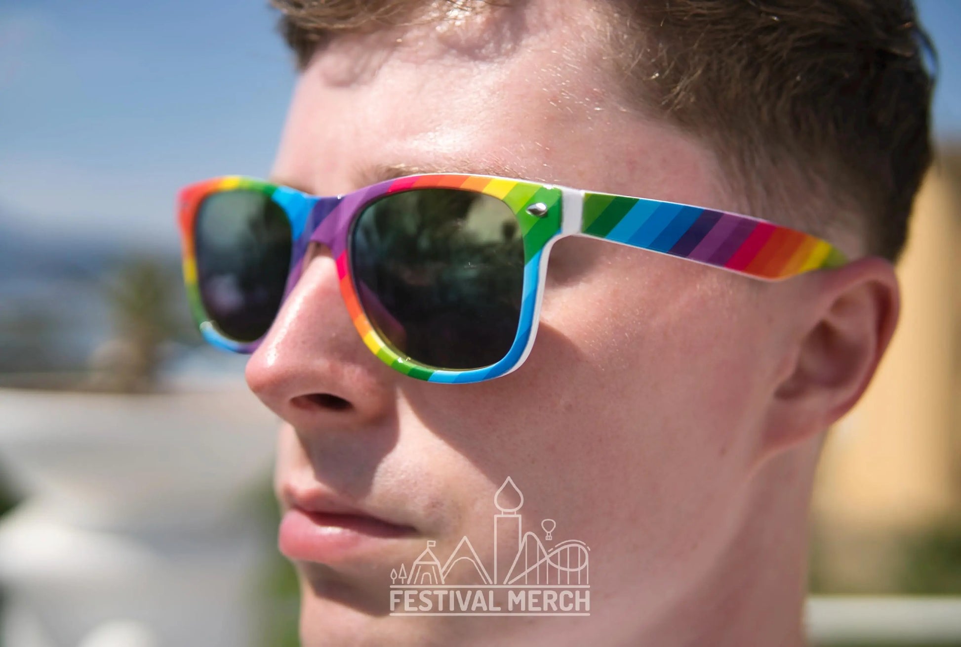 Rainbow Sunglasses | Unisex/ Non Gender | Pride LGBT Rainbow Flag | Holiday / Festival Glasses