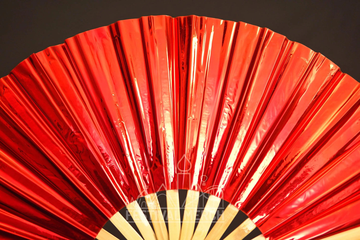 Iridescent Hand Fan XL Bamboo Festival Merch Vinyl Shimmer Clack Fan EDM Rave accessories Pride Festival Holographic Ibiza Holiday