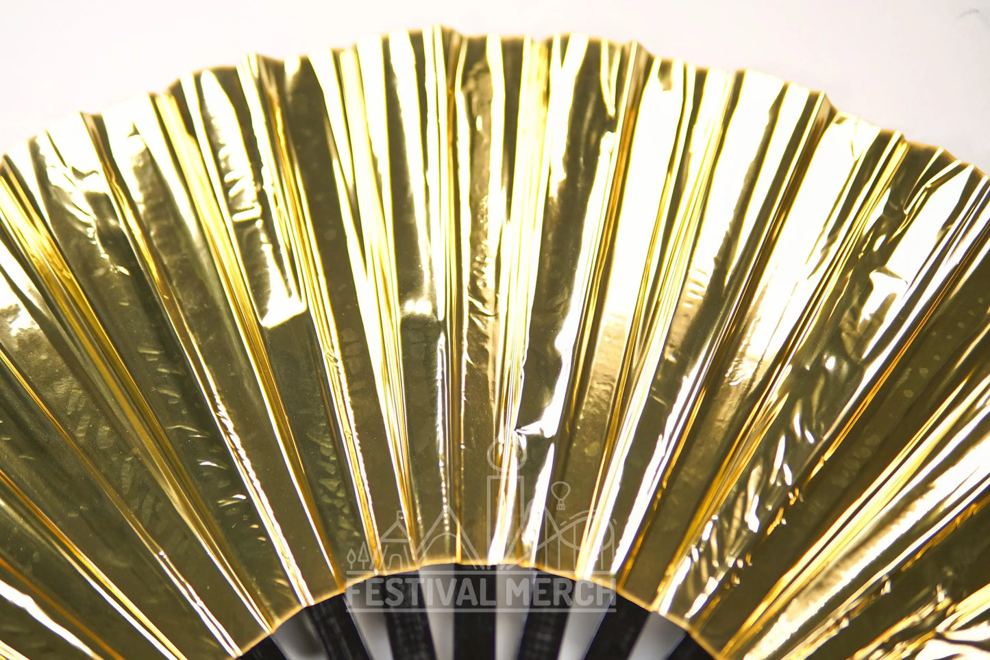 Iridescent Hand Fan XL Bamboo Festival Merch Vinyl Shimmer Clack Fan EDM Rave accessories Pride Festival Holographic Ibiza Holiday