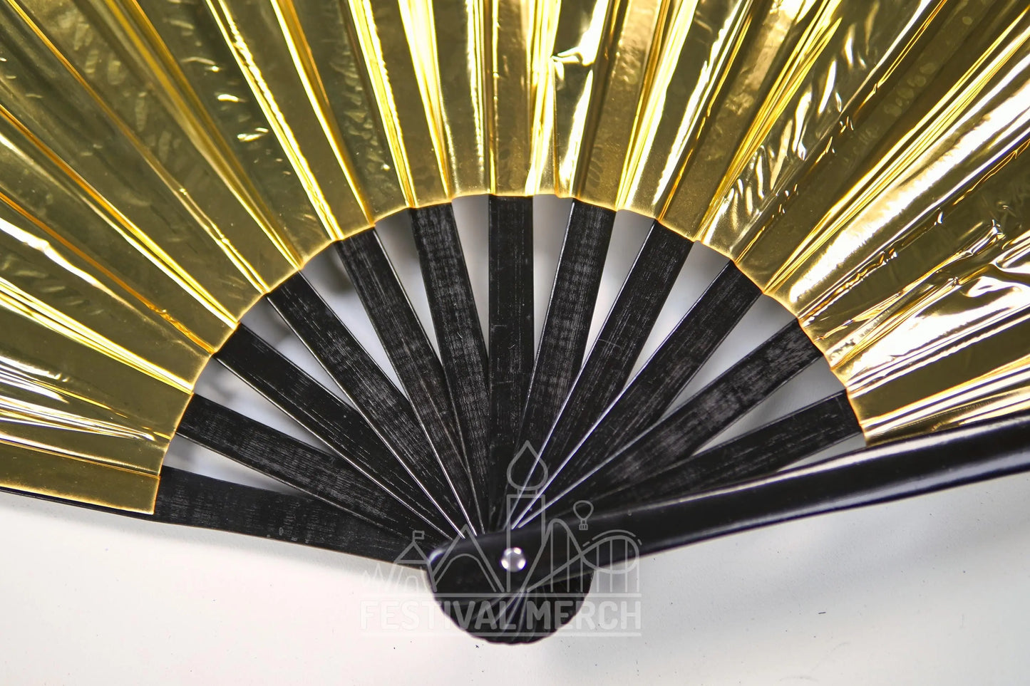 Iridescent Hand Fan XL Bamboo Festival Merch Vinyl Shimmer Clack Fan EDM Rave accessories Pride Festival Holographic Ibiza Holiday