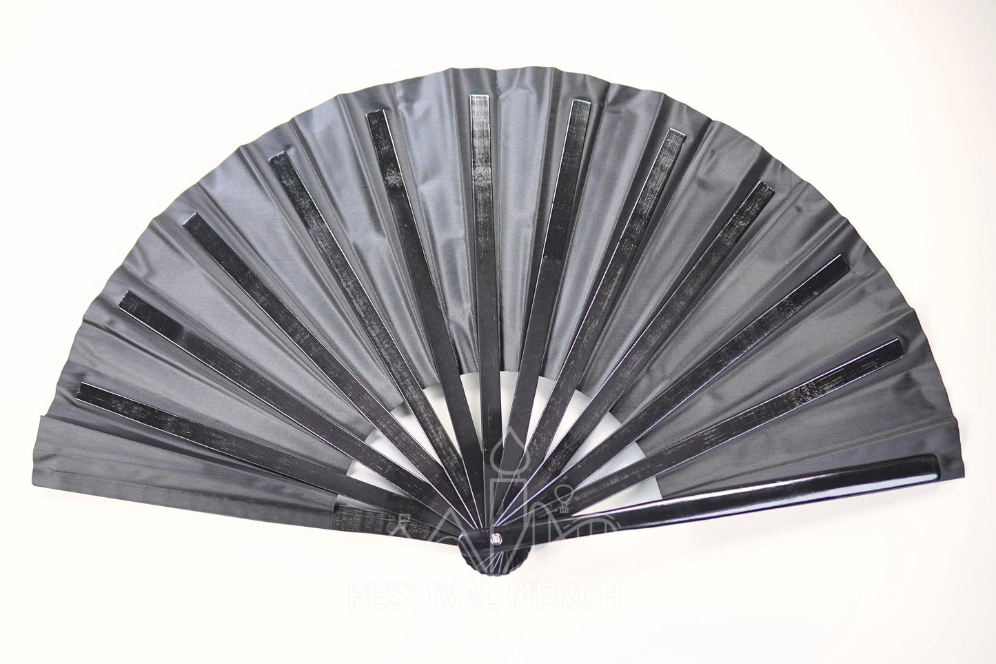 Iridescent Hand Fan XL Bamboo Festival Merch Vinyl Shimmer Clack Fan EDM Rave accessories Pride Festival Holographic Ibiza Holiday