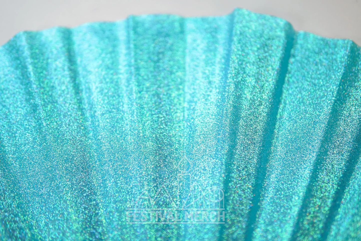 Iridescent Hand Fan XL Bamboo Festival Merch Vinyl Shimmer Clack Fan EDM Rave accessories Pride Festival Holographic Ibiza Holiday