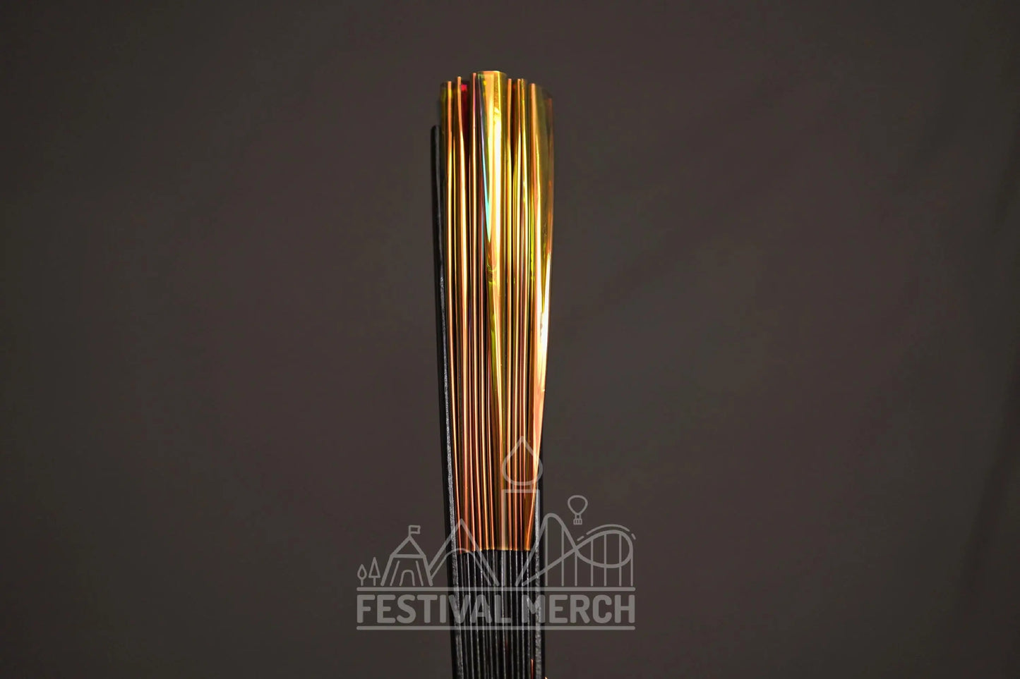 Iridescent Hand Fan XL Bamboo Festival Merch Vinyl Shimmer Clack Fan EDM Rave accessories Pride Festival Holographic Ibiza Holiday