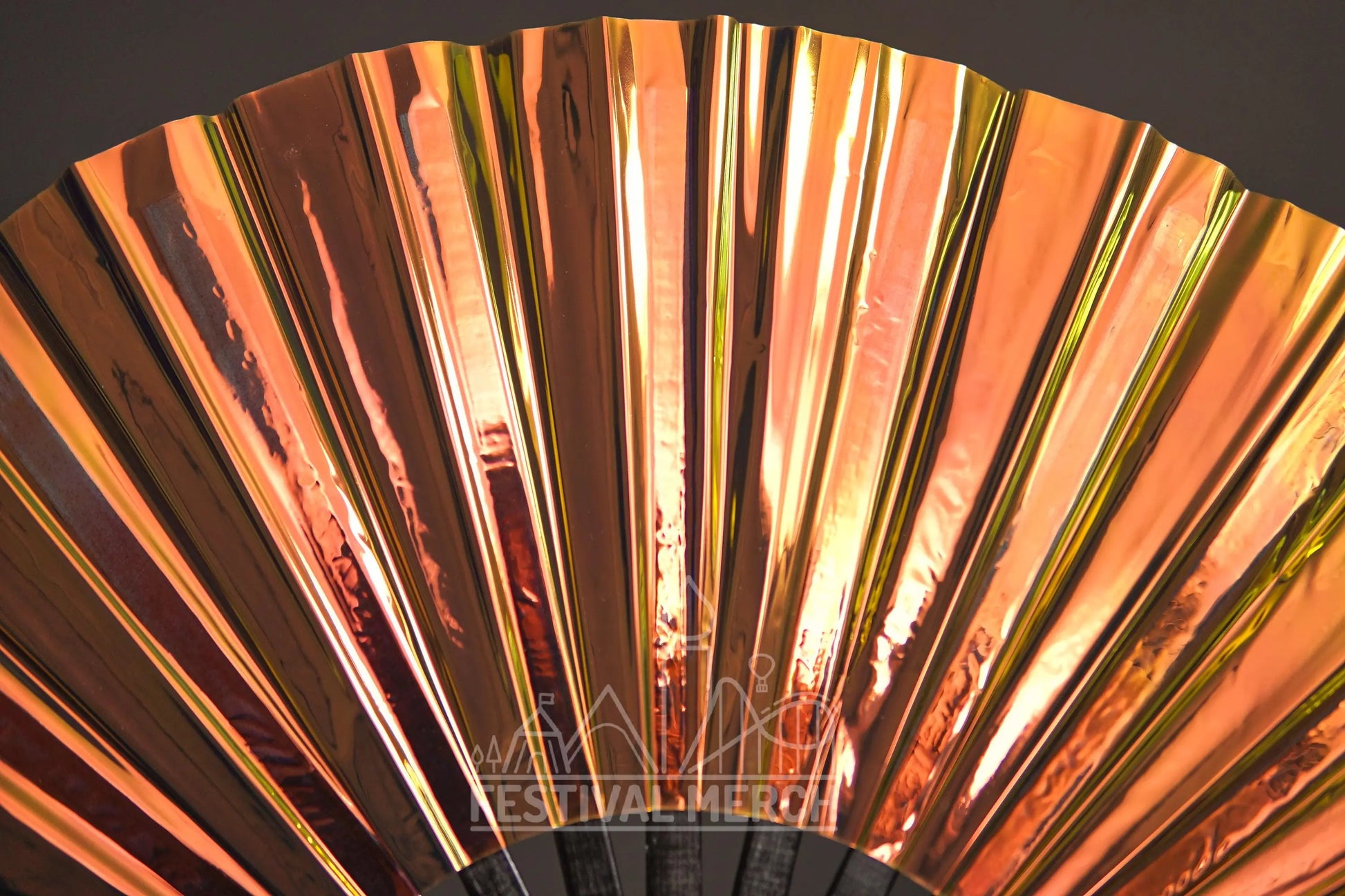 Iridescent Hand Fan XL Bamboo Festival Merch Vinyl Shimmer Clack Fan EDM Rave accessories Pride Festival Holographic Ibiza Holiday