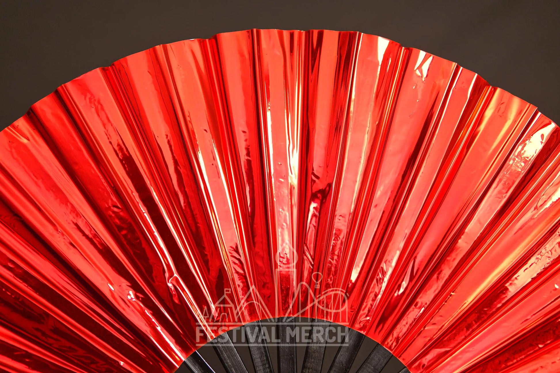 Iridescent Hand Fan XL Bamboo Festival Merch Vinyl Shimmer Clack Fan EDM Rave accessories Pride Festival Holographic Ibiza Holiday