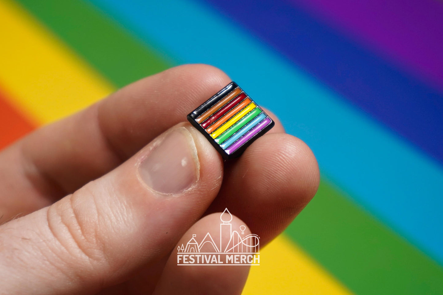 Rainbow Flag Pin | Enamel - LGBT Pride Badge Stud Queer Gay Inclusive Flag LGBTIQ POC  - Metal Button - Pride gift Pride outfit
