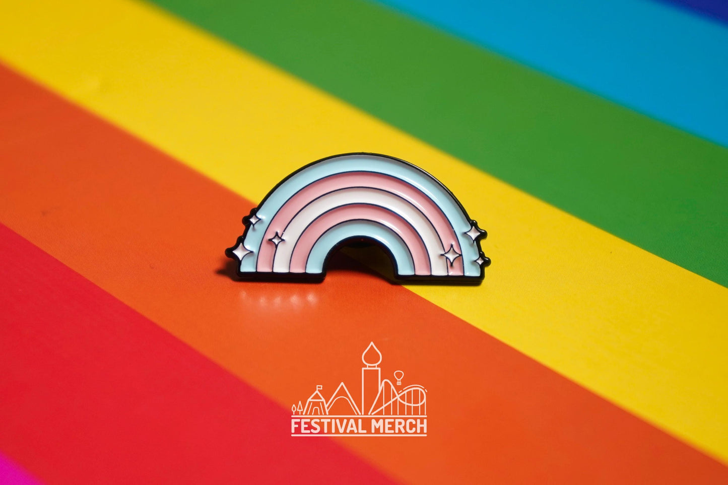 Transgender Flag Pin | Hard Enamel - LGBT Badge Stud Lesbian Gay Bisexual Transgender Queer - Rainbow Button - Pride gift Pride outfit